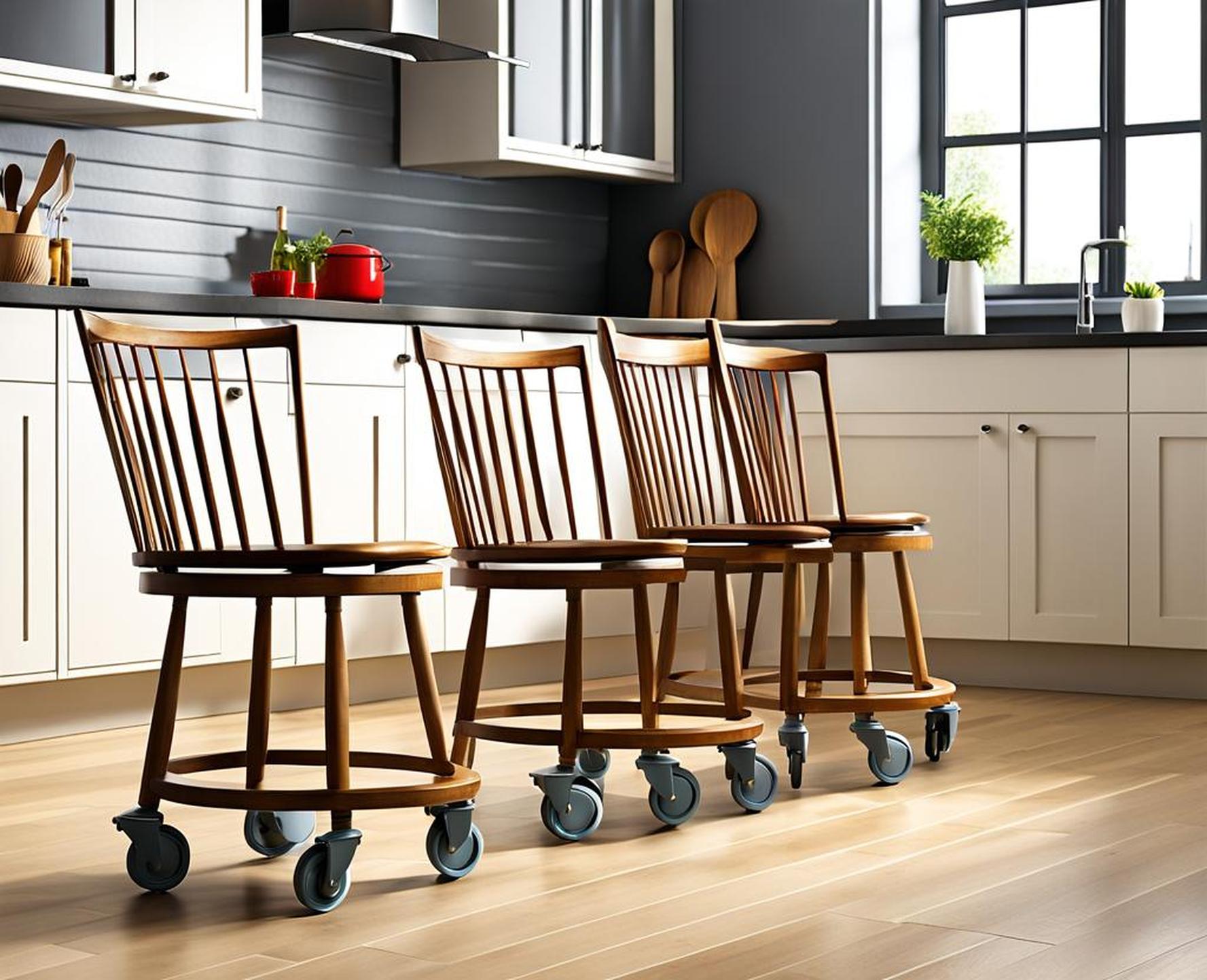 kitchen chairs on rollers