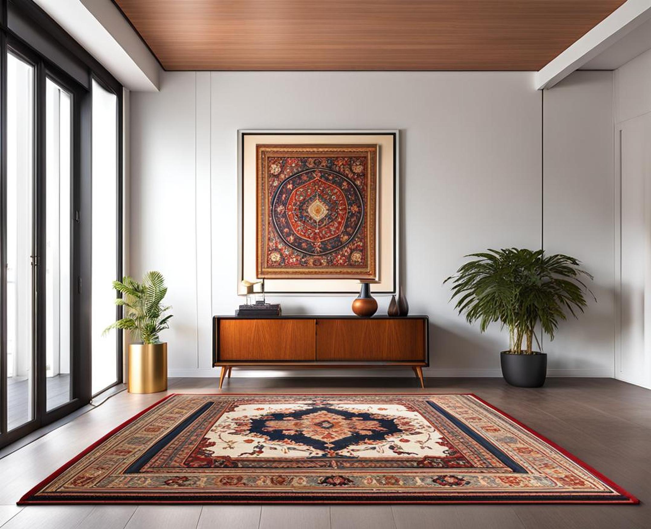 two rugs in one room