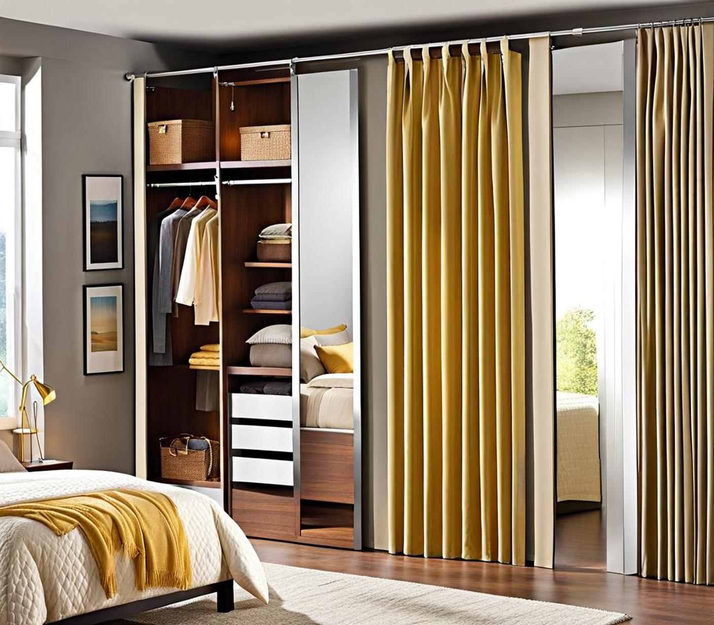 closet curtain ideas for bedrooms