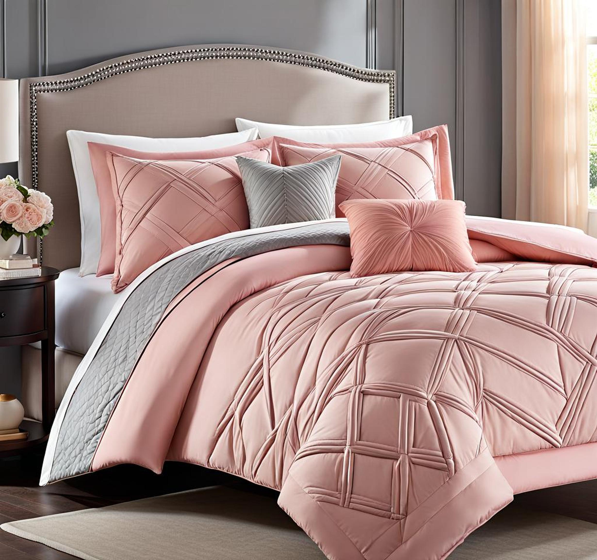 Find Your Inner Peace with a Blush Pink and Grey Comforter Set