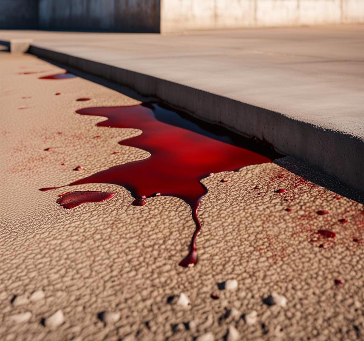 how to get blood out of concrete