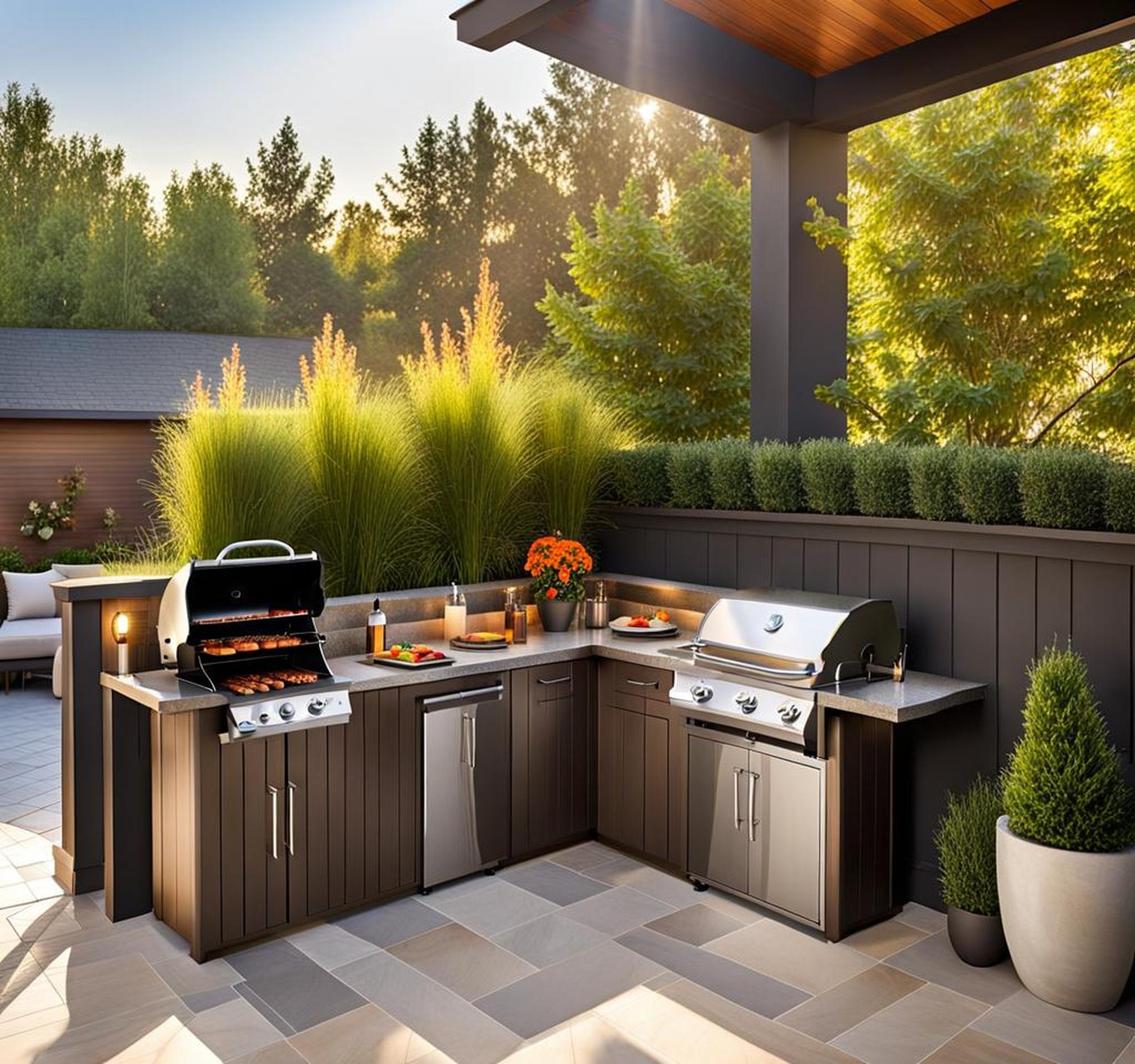 small outdoor grill area ideas