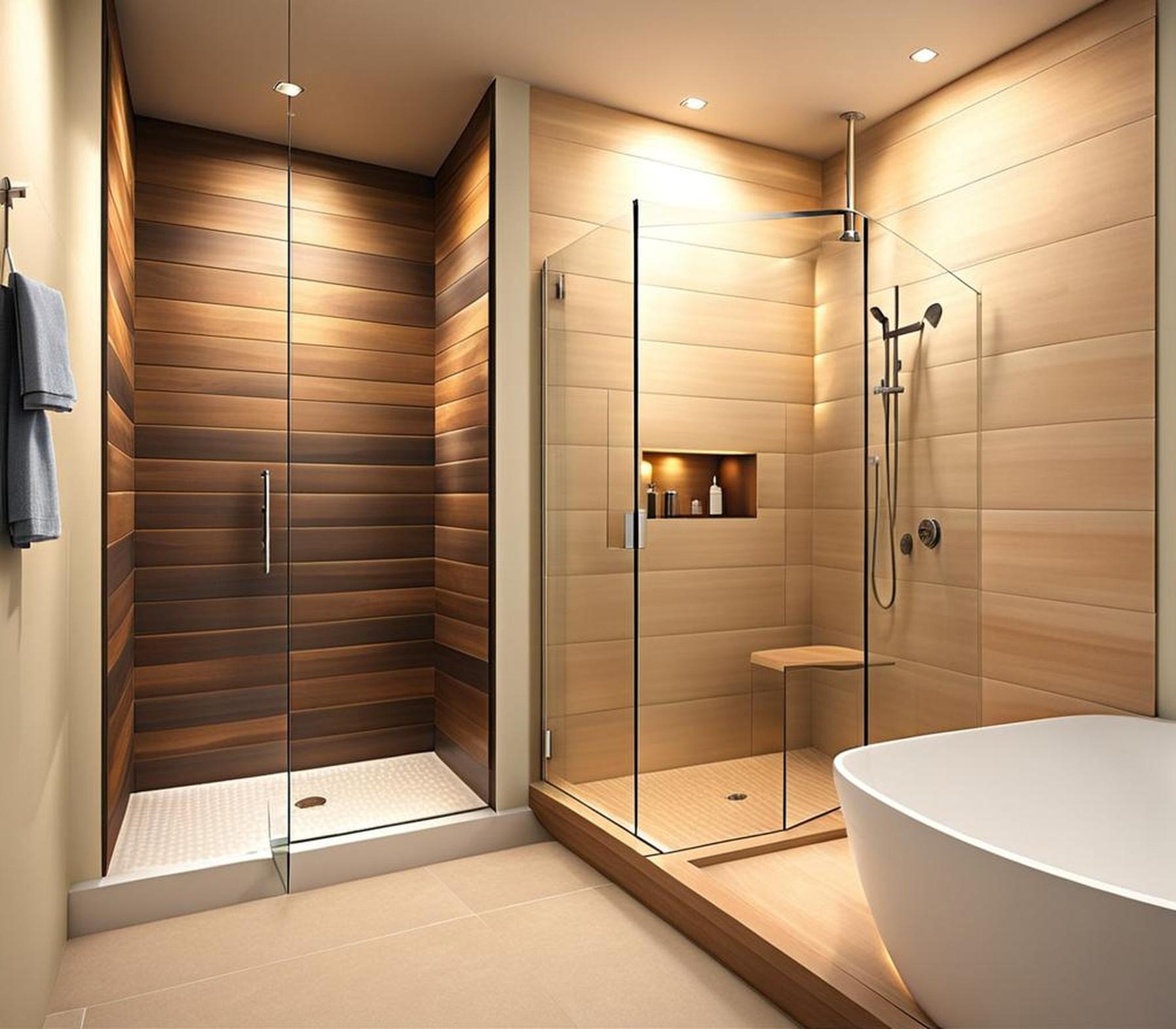 standard shower niche size