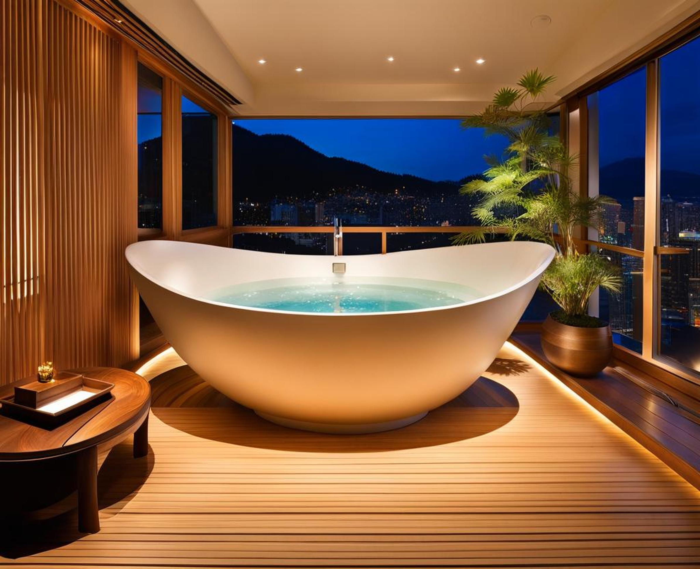 cosmopolitan japanese soaking tub