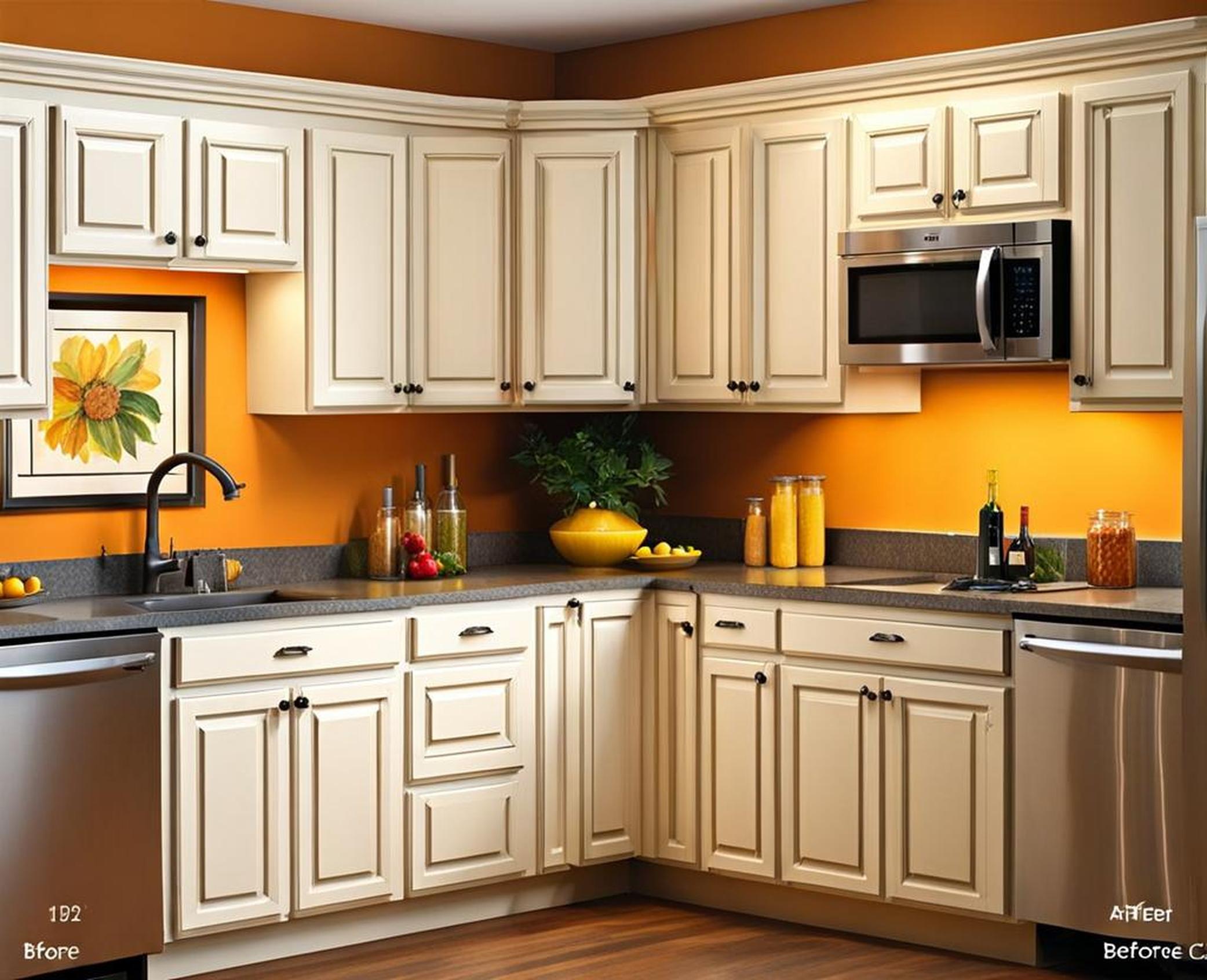 painted kitchen cabinet ideas before and after