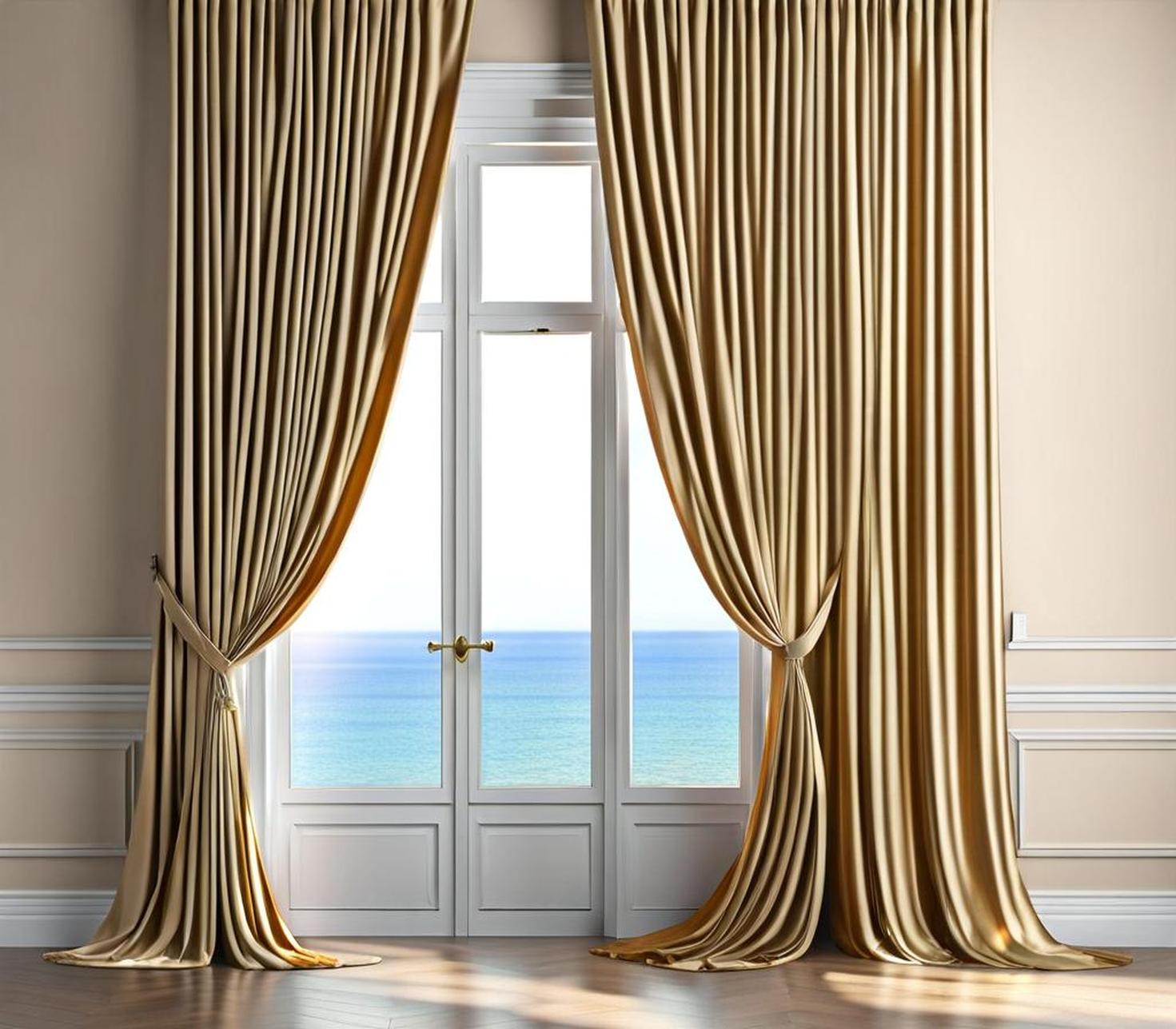 draping curtains over a rod