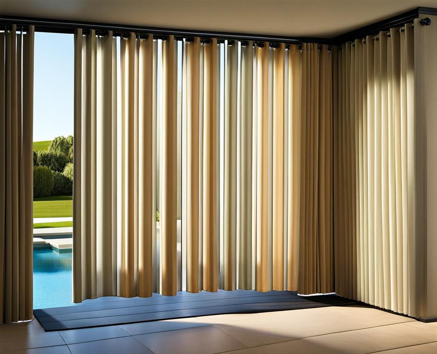 outside mount blinds with curtains