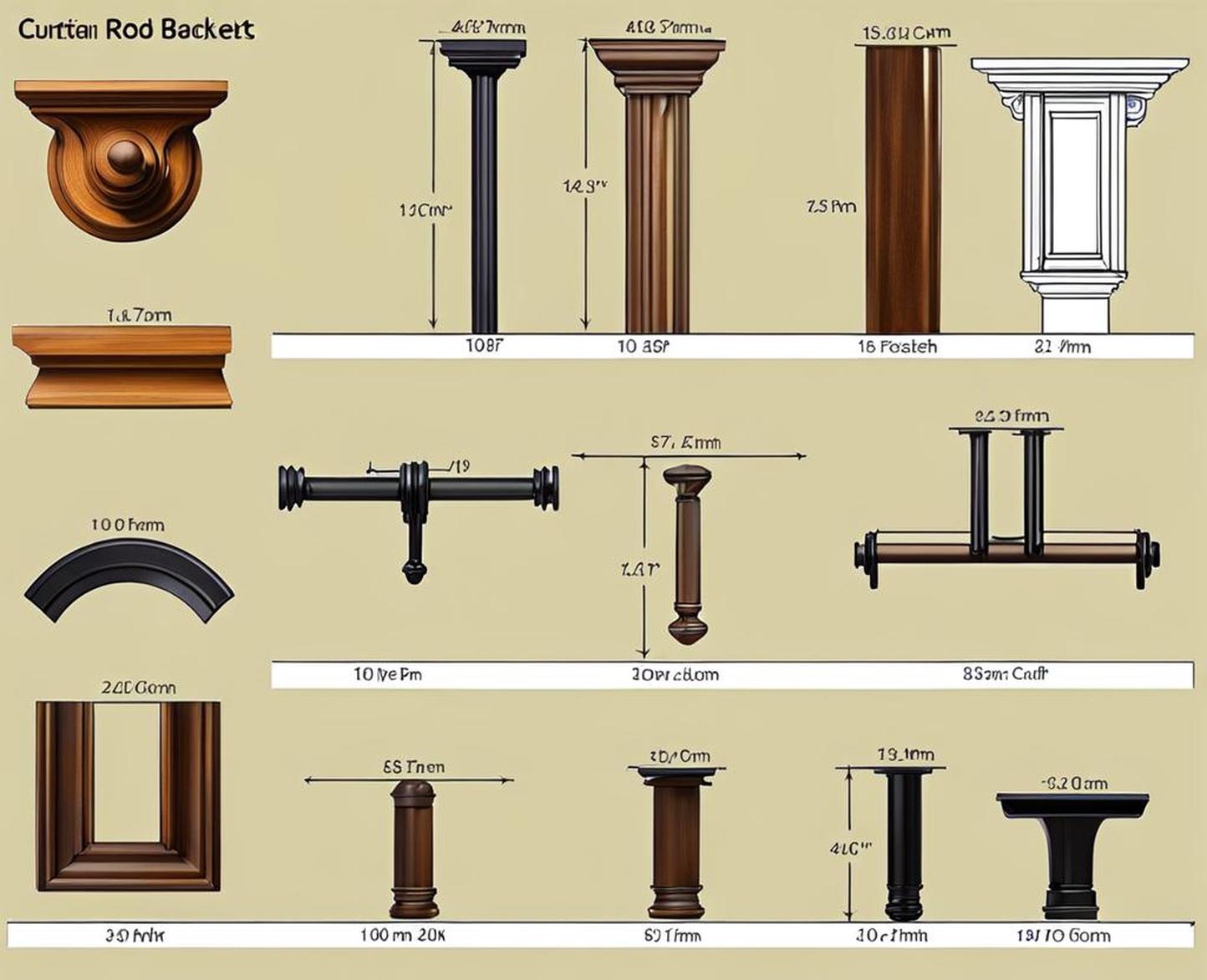 types of curtain rod brackets