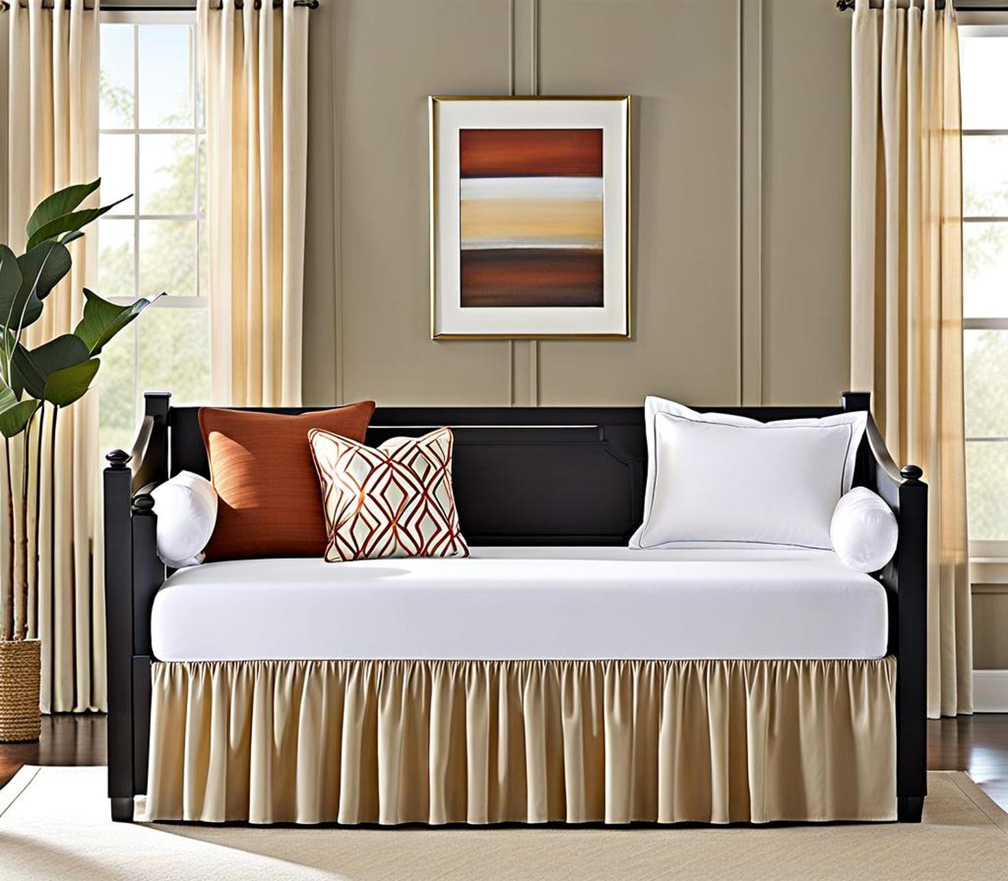 bed skirt for a daybed