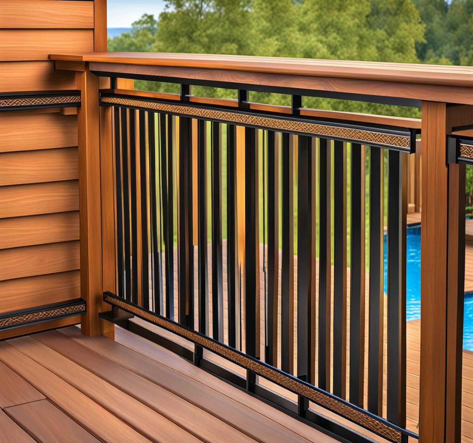 deck railing bar top ideas