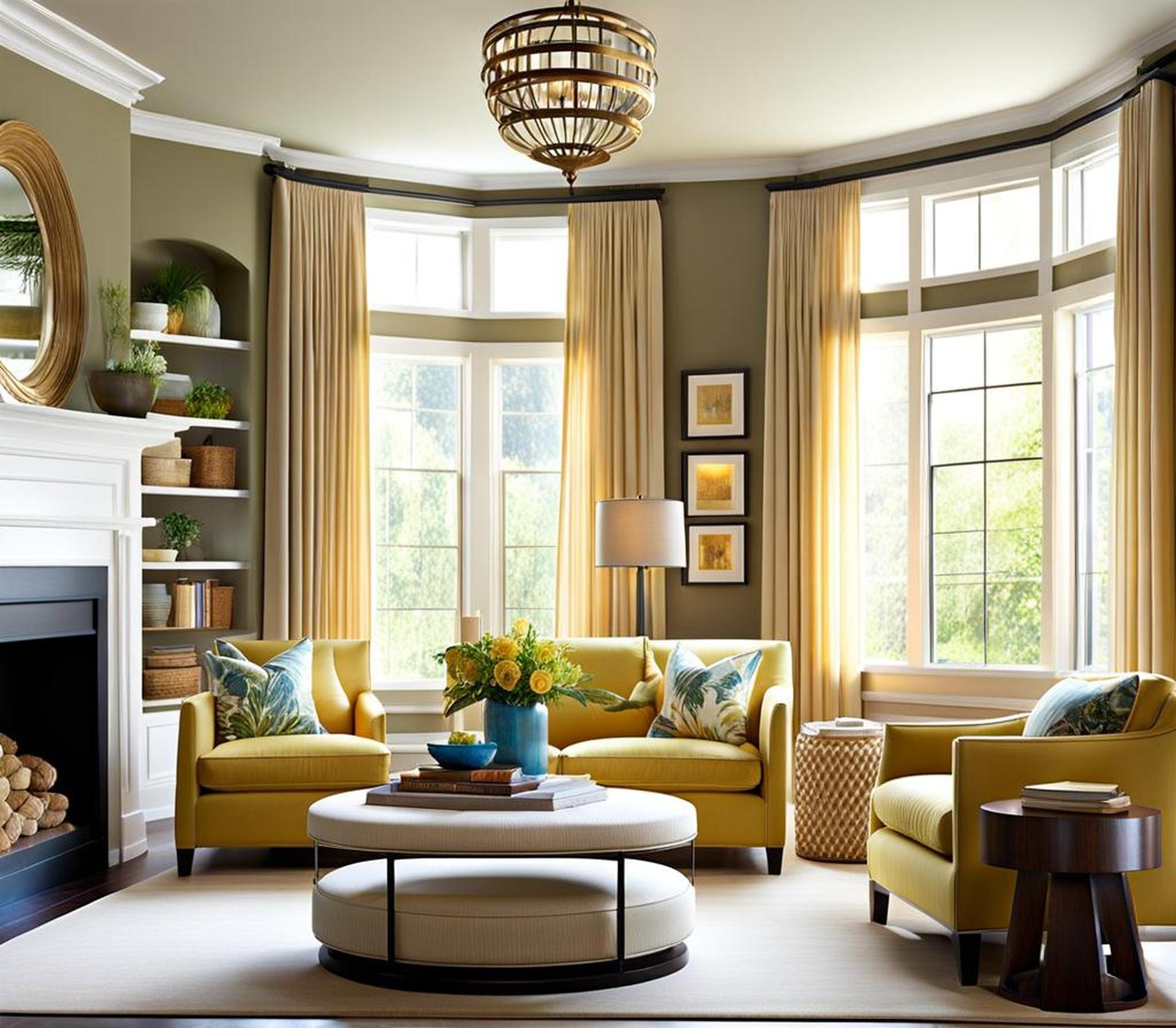 living room with bay window decorating ideas