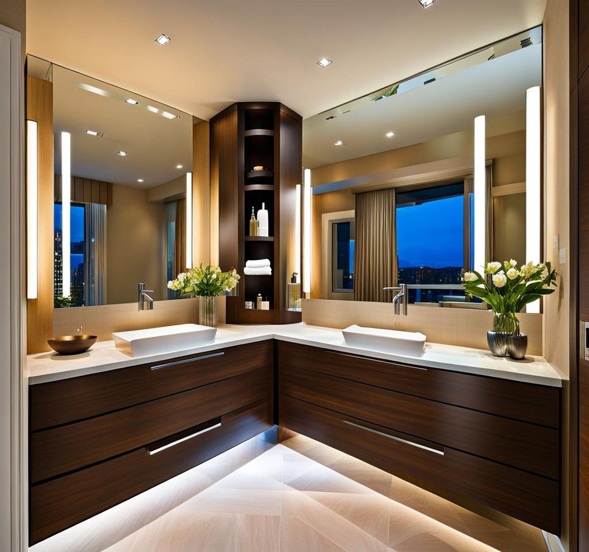 Shape Up Your Double Vanity Bathroom with Creative Mirror Ideas