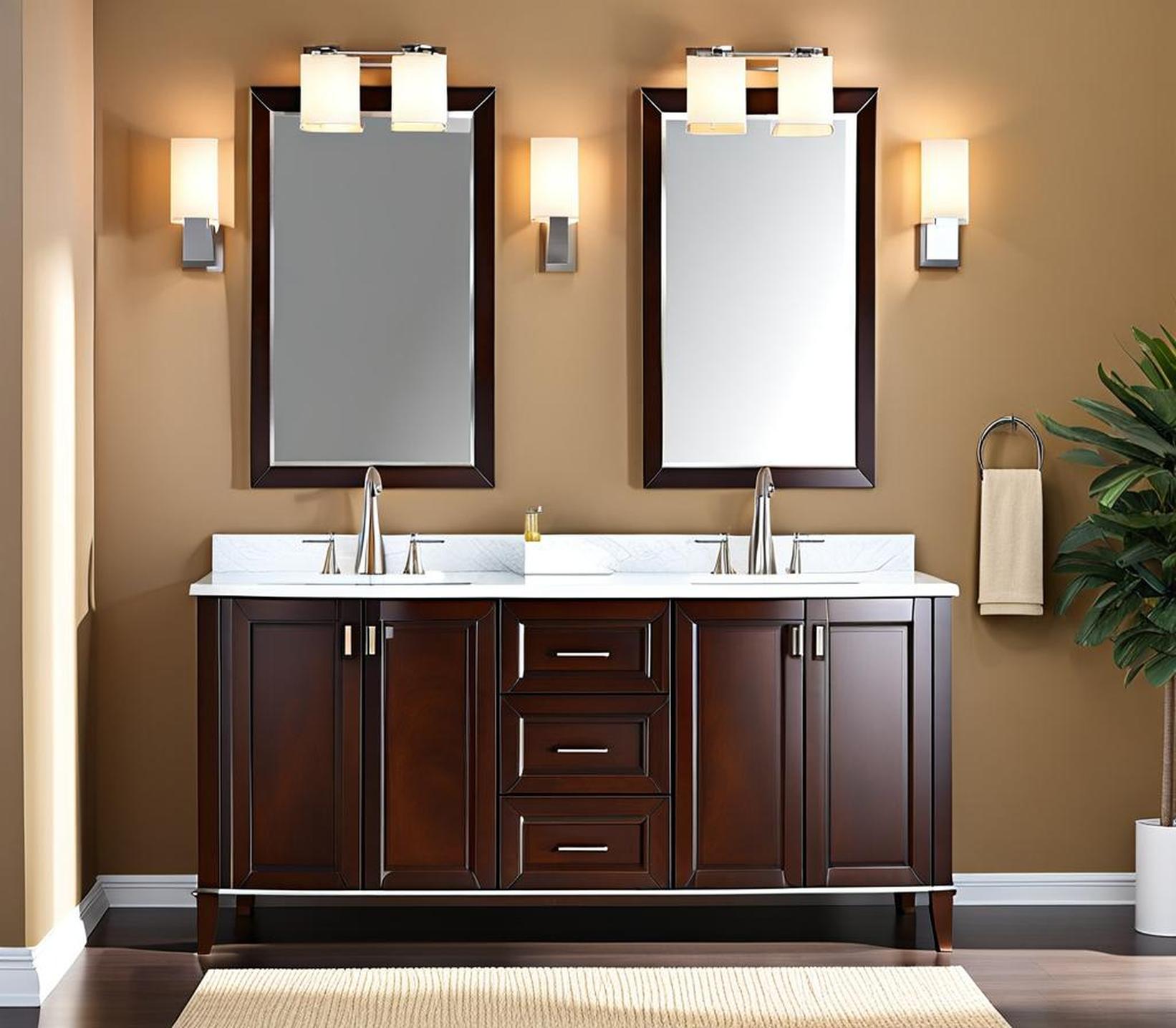 Get Ready Faster with a 57 Inch Double Sink Vanity for Two