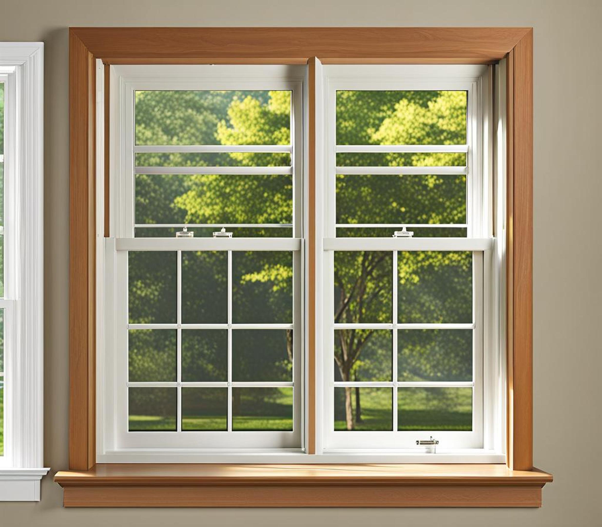 double hung window sizes chart