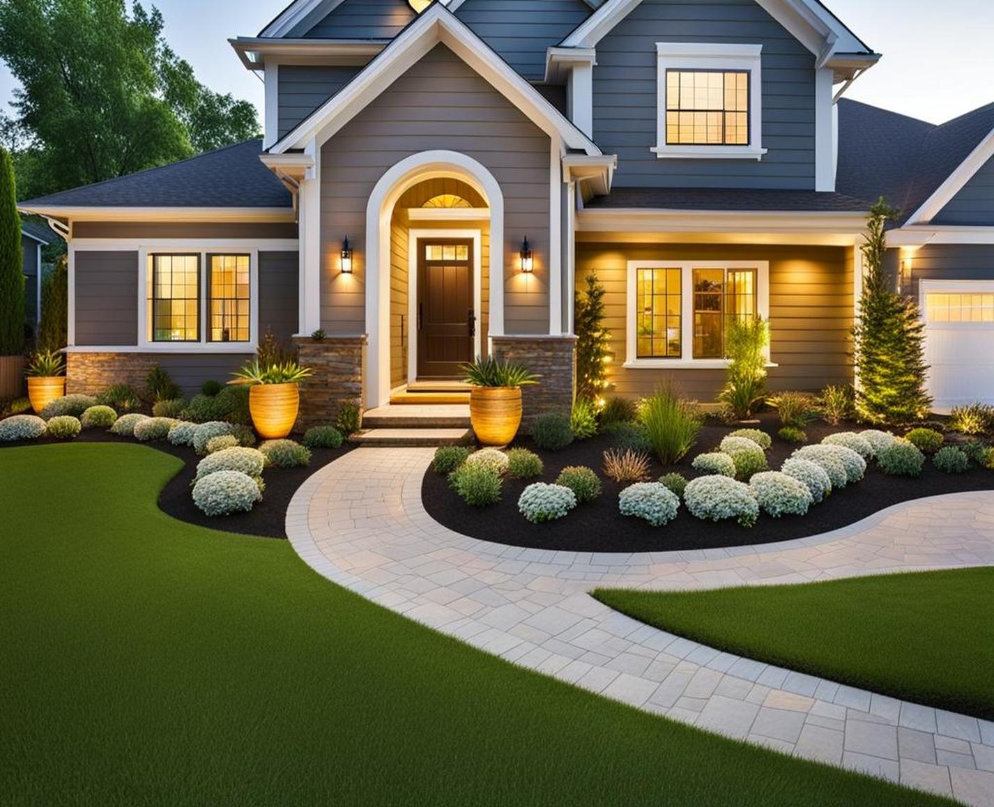 simple front of house landscaping