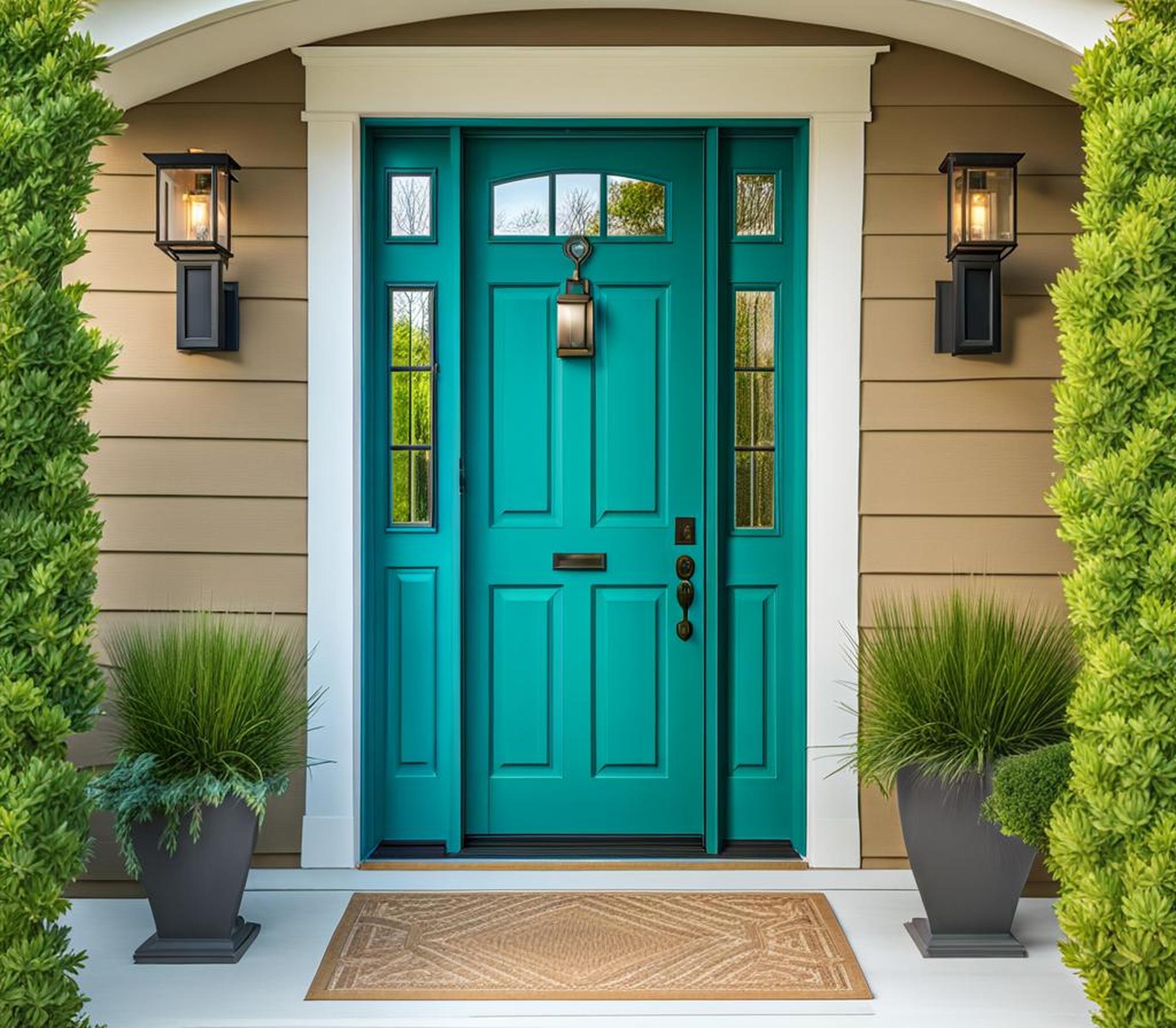 teal front door colors