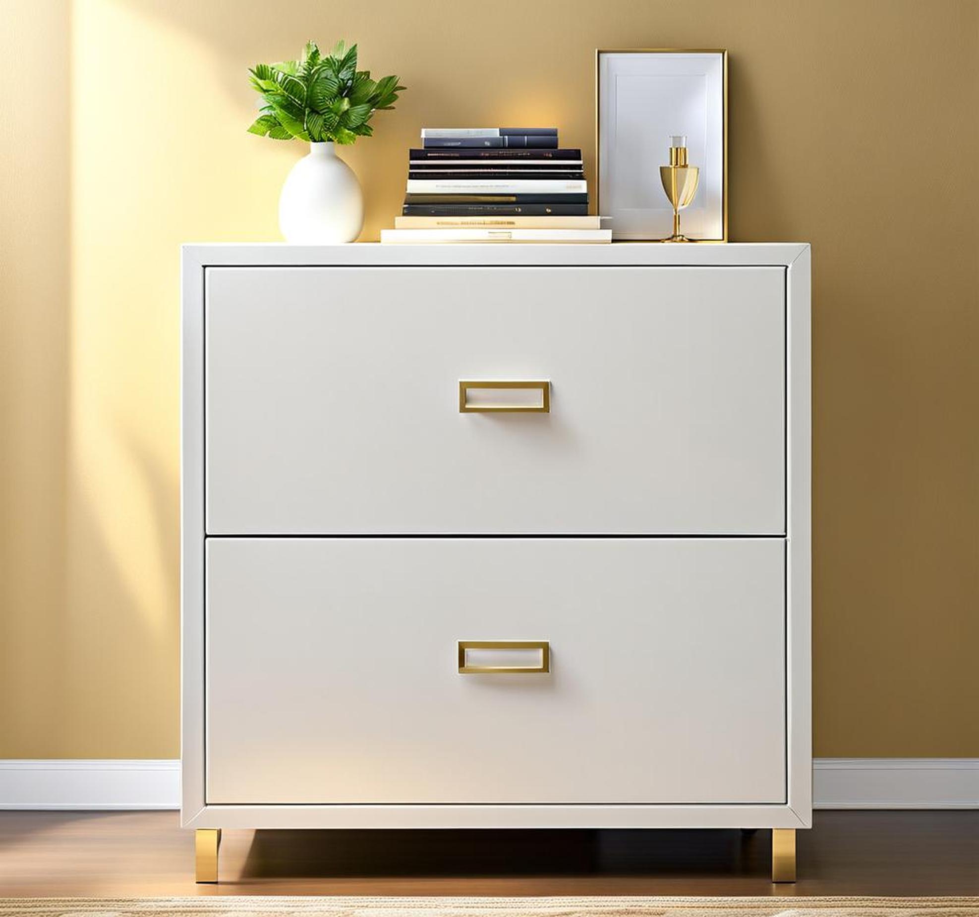 white lacquer file cabinet