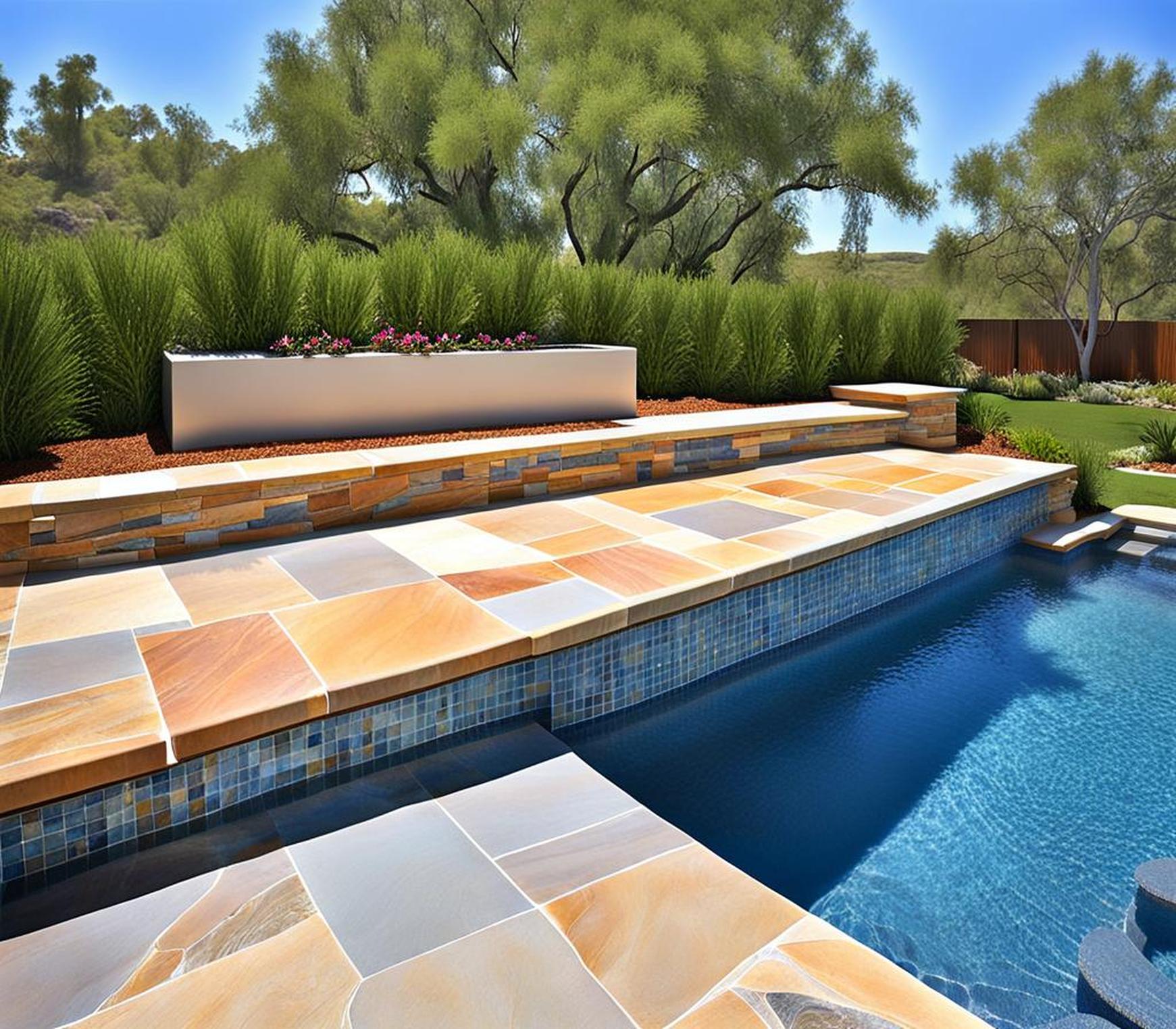 Uplift Your Poolscape With Natural Stone Flagstone Coping