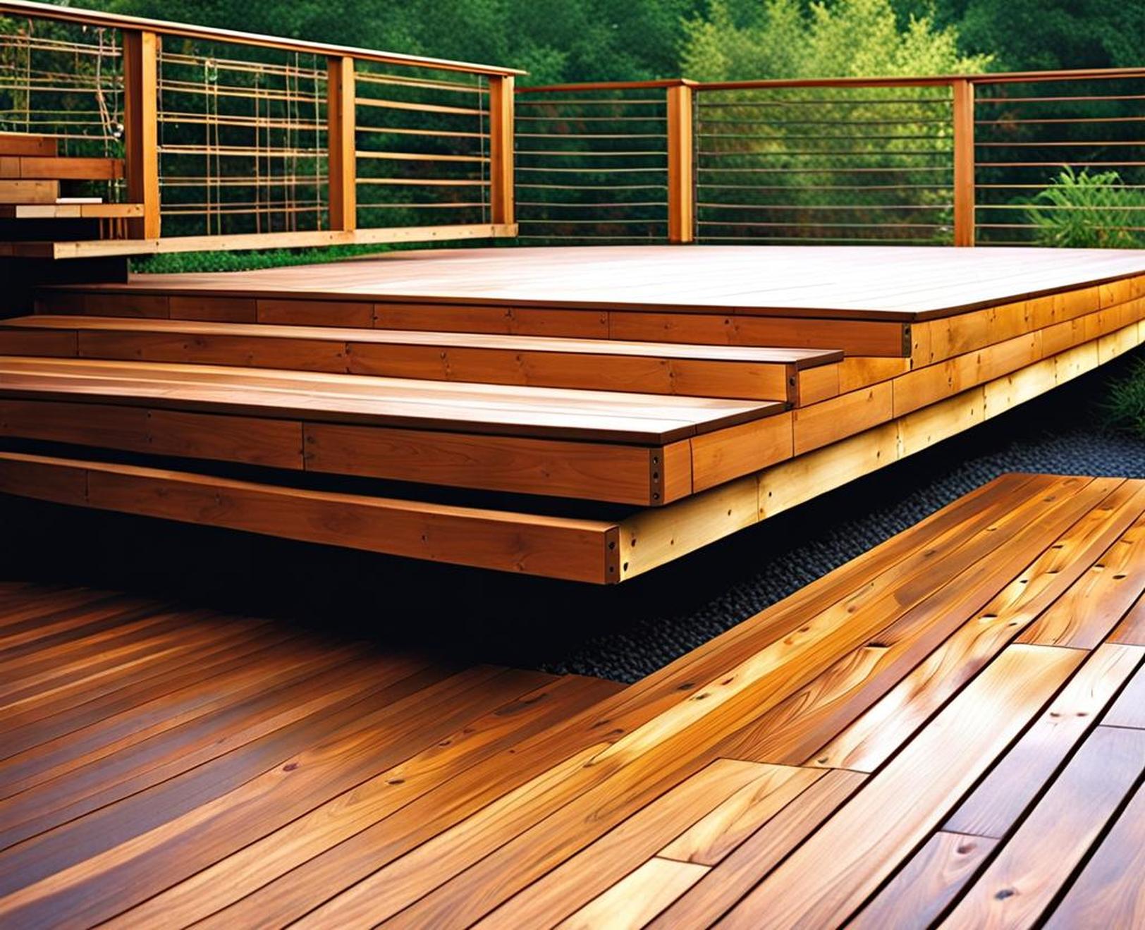 building a floating deck on uneven ground