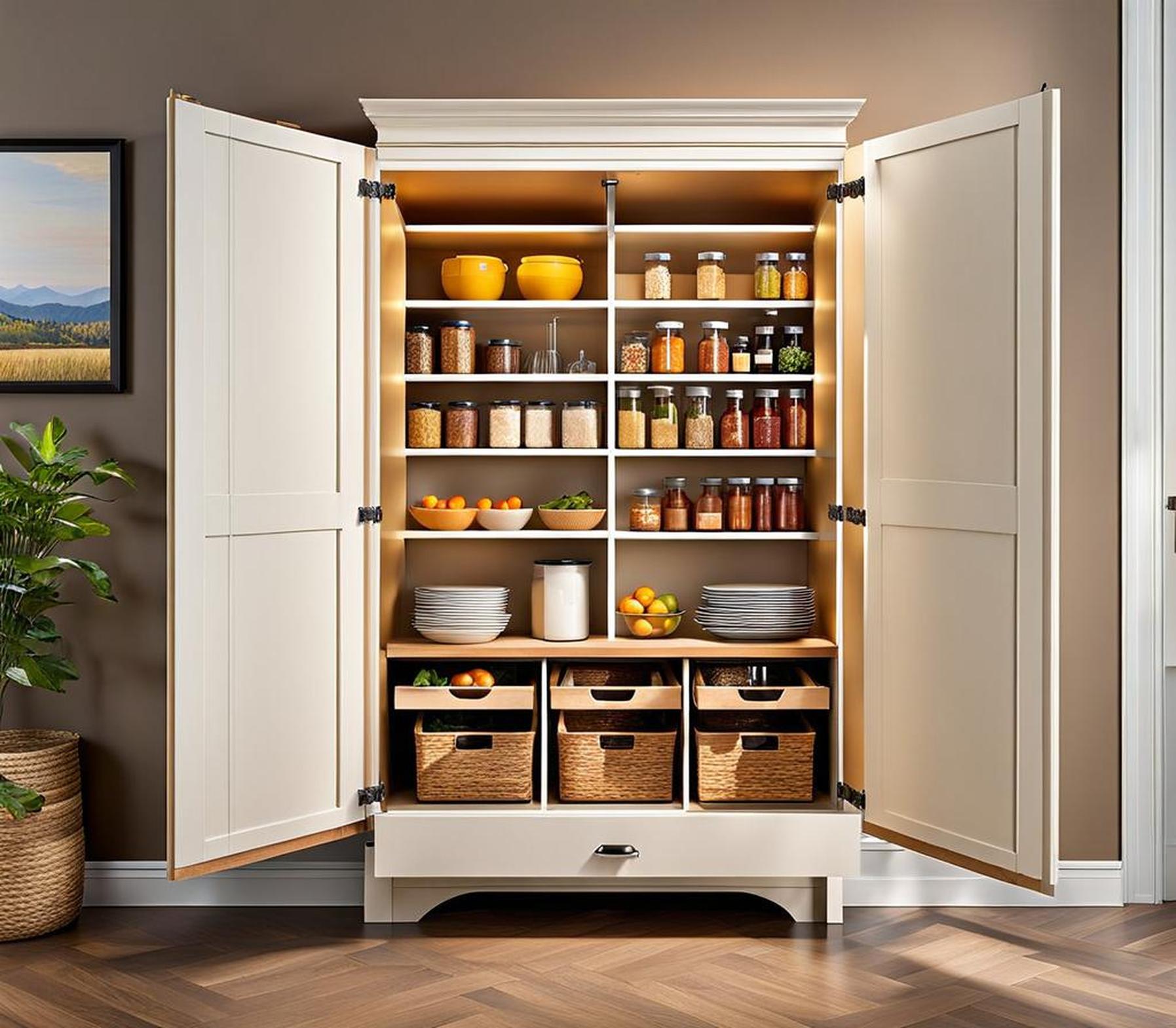 free standing kitchen pantry cabinet