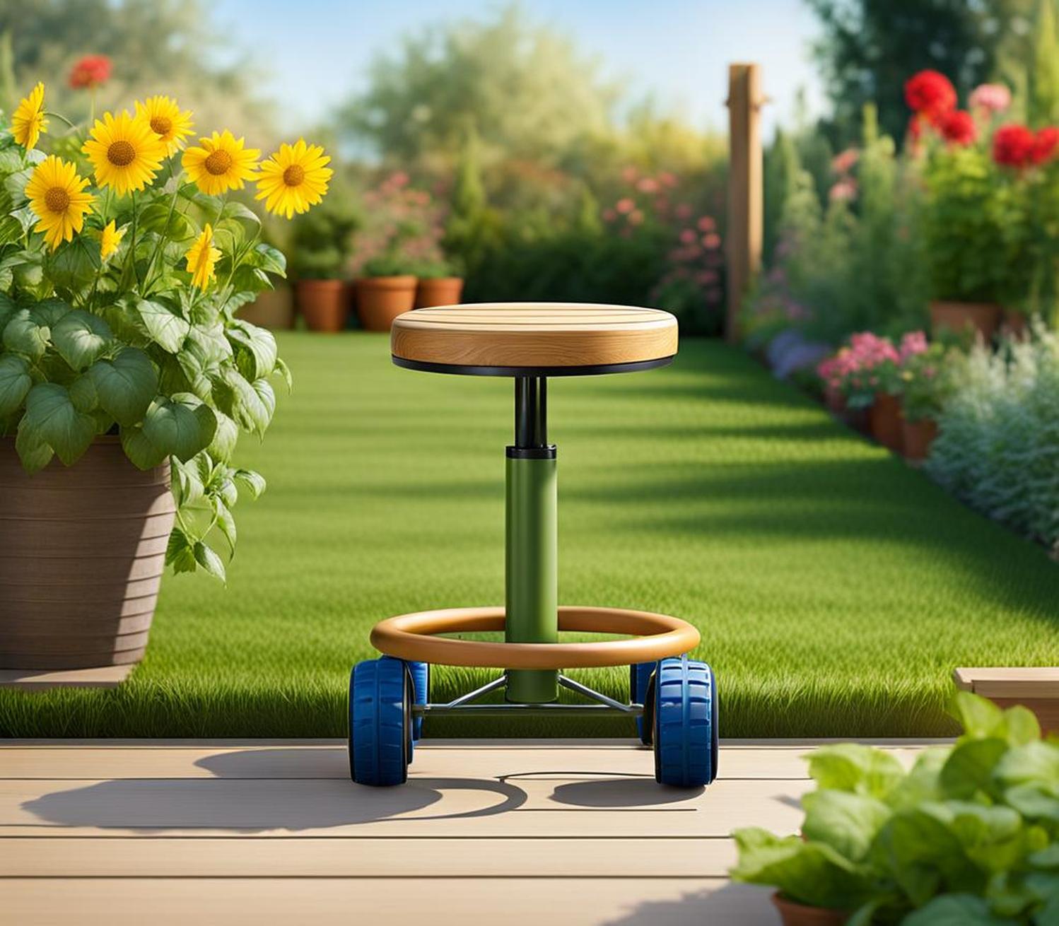 rolling stool for gardening