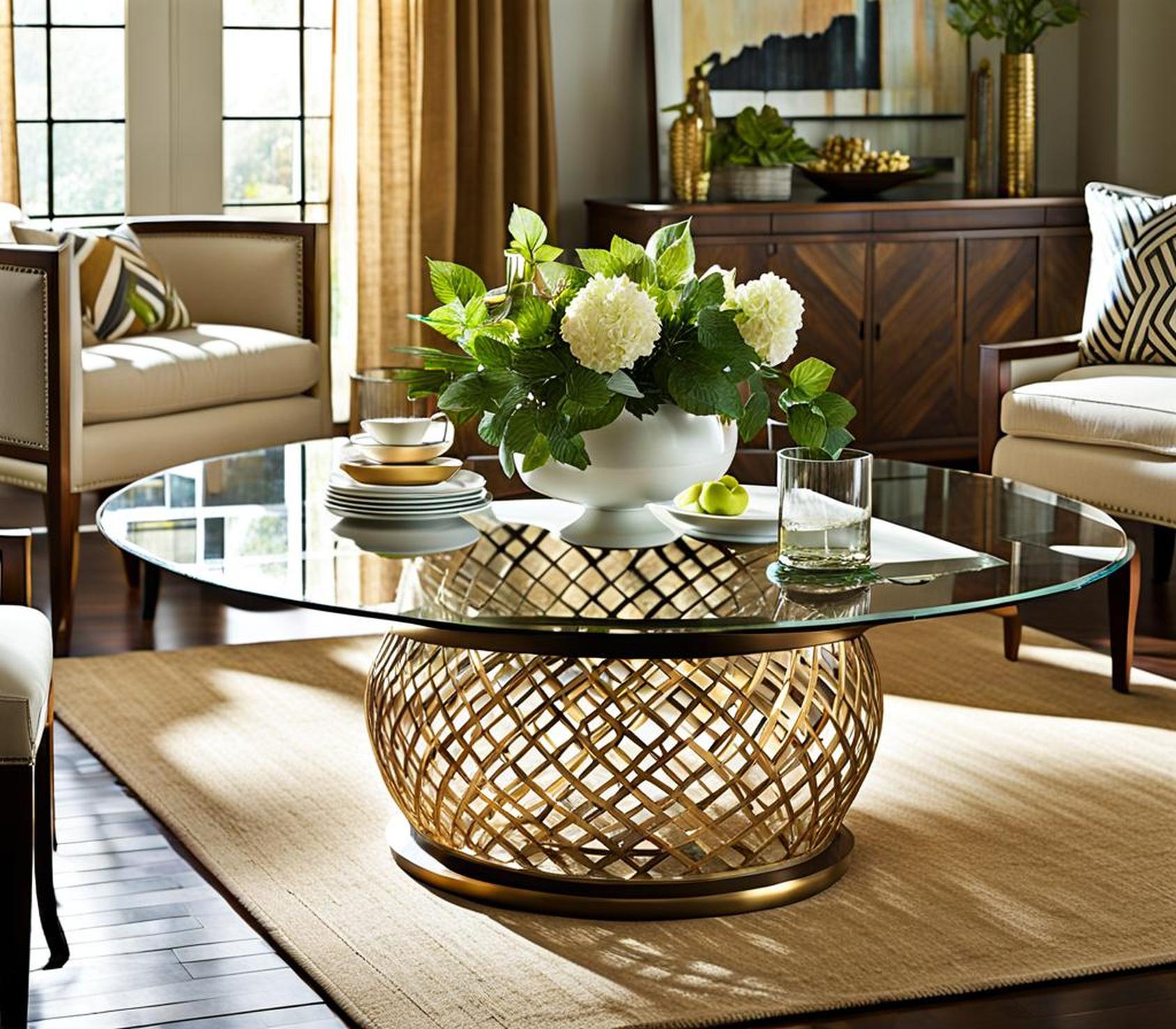 decorating a glass dining table