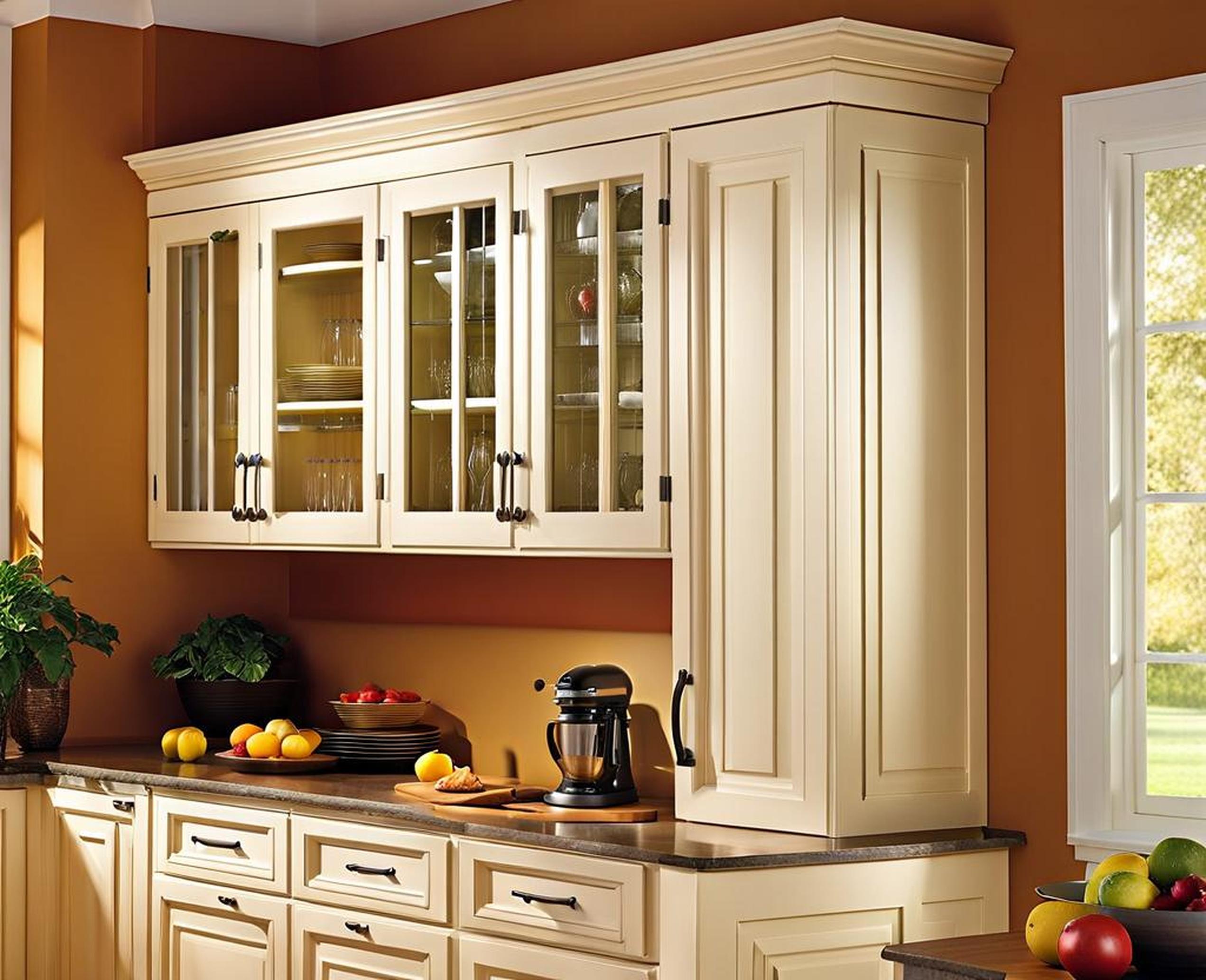 glass door upper kitchen cabinets