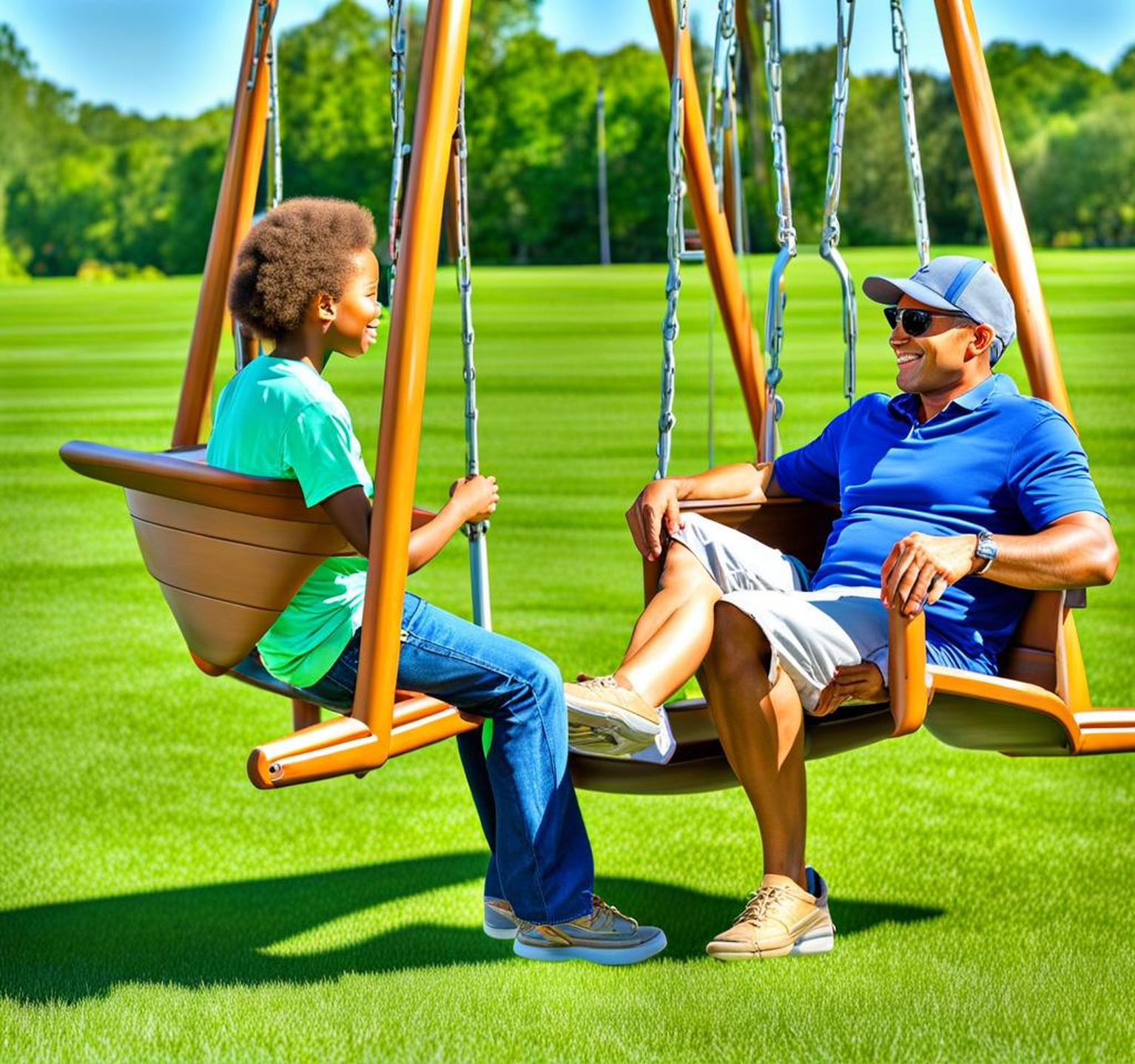face to face glider for swing set