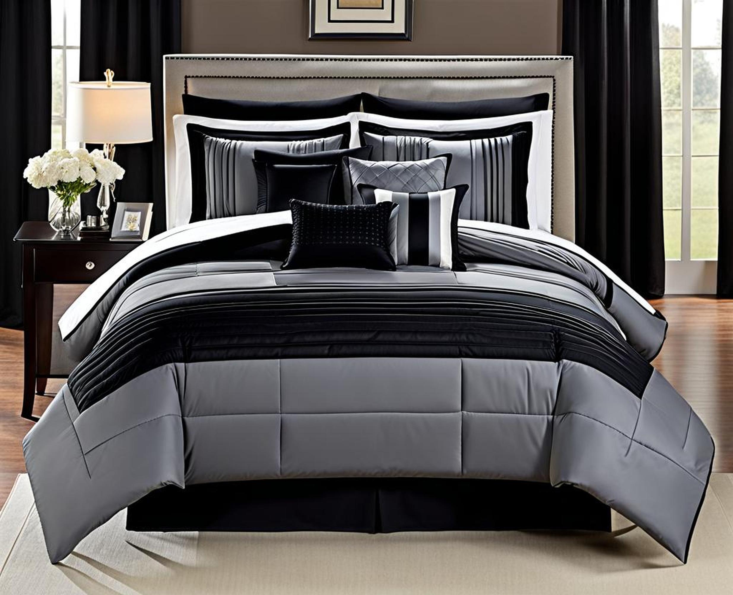 black and gray comforter sets king
