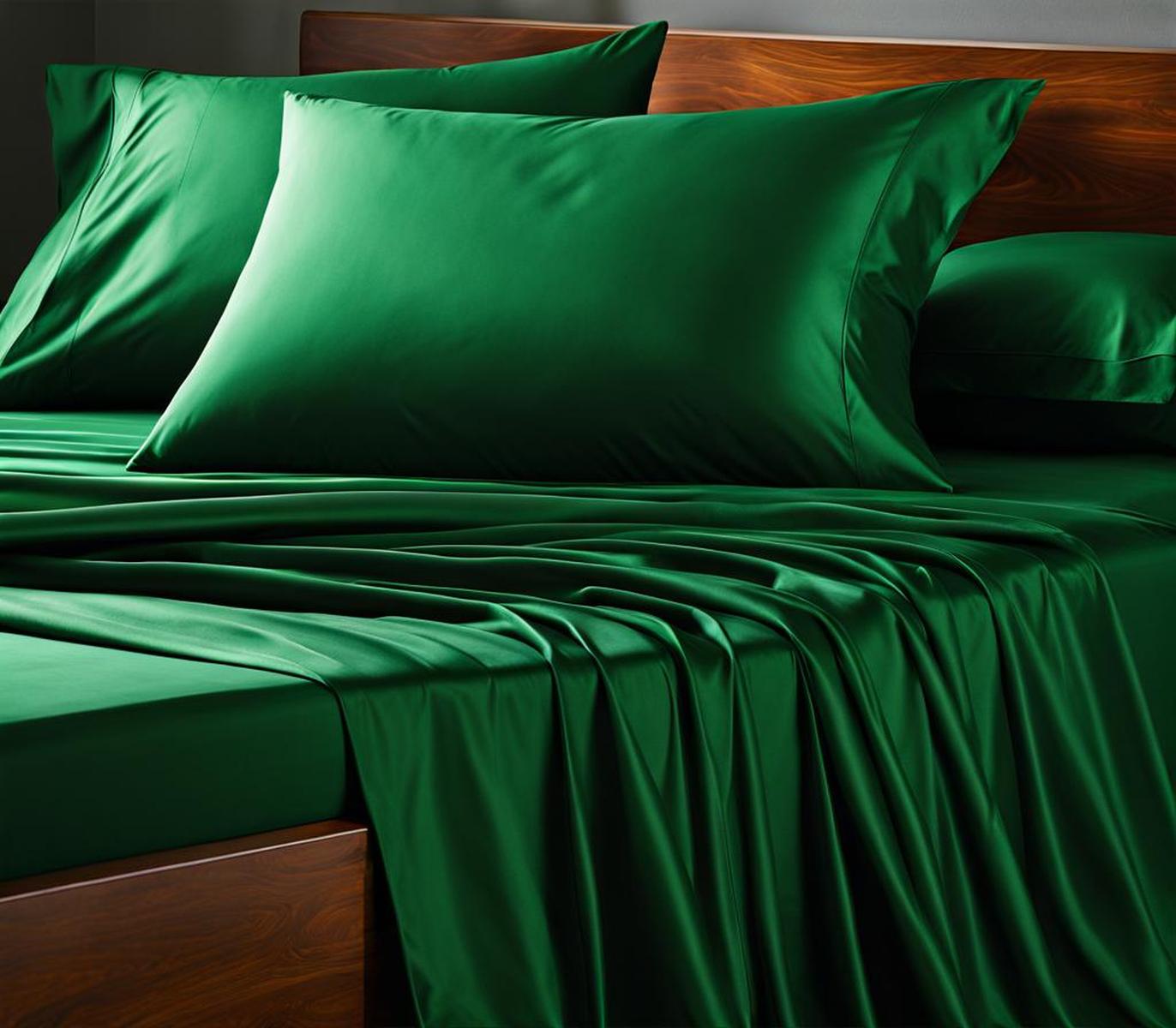 dark green sheets queen