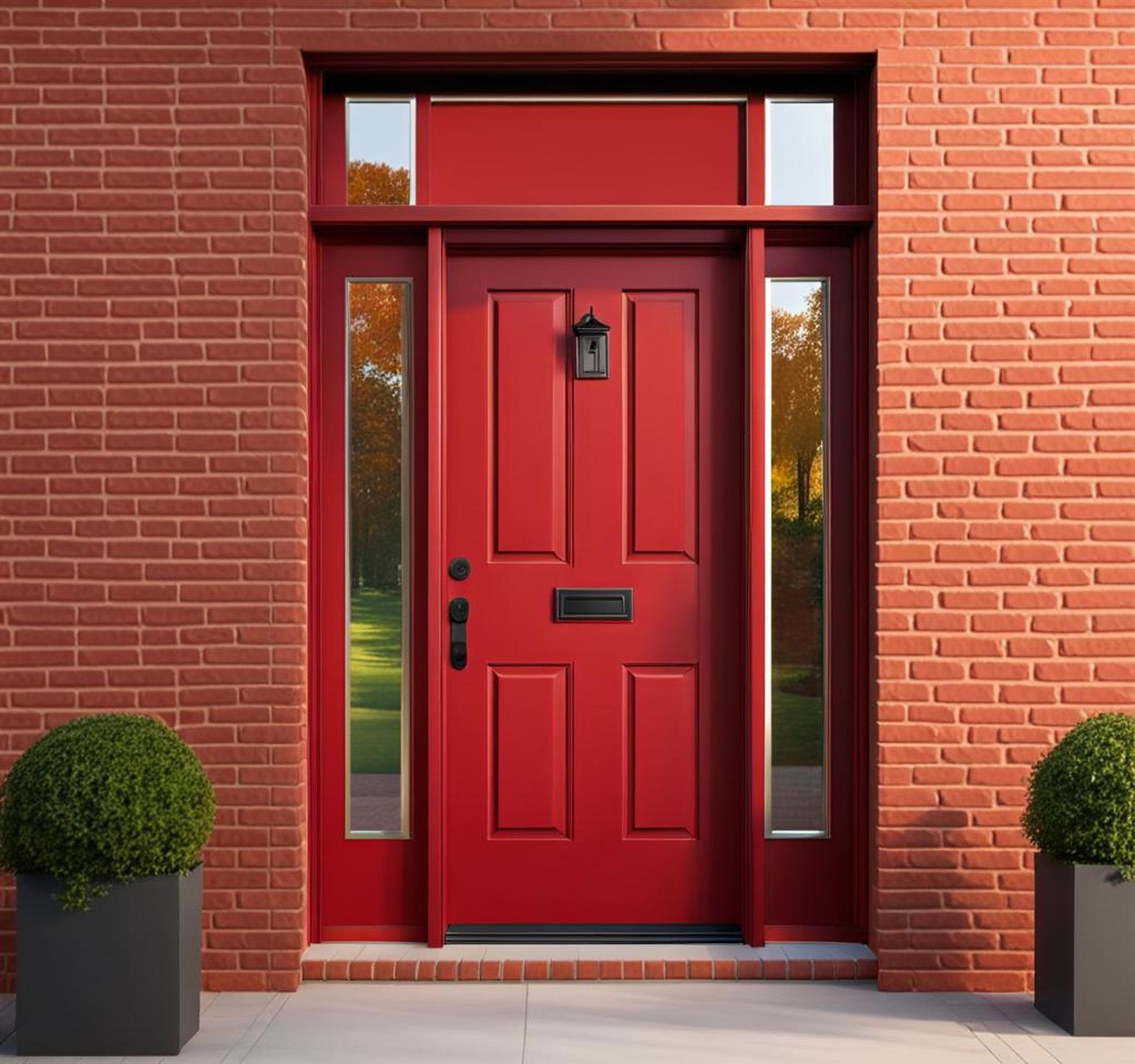 best door color for red brick house