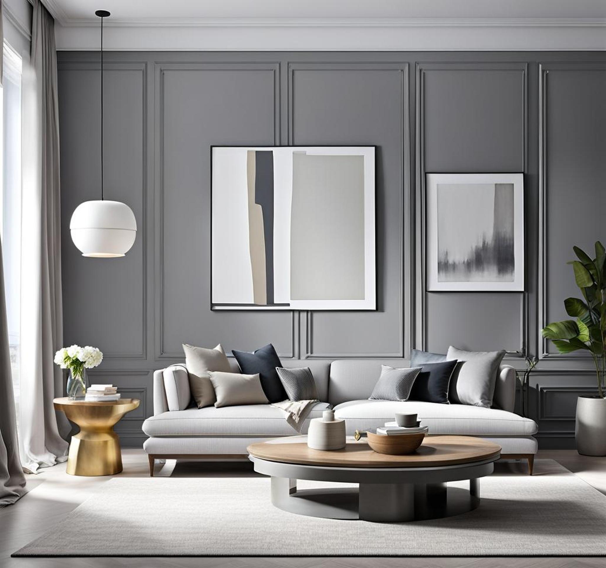 grey and white room decorations
