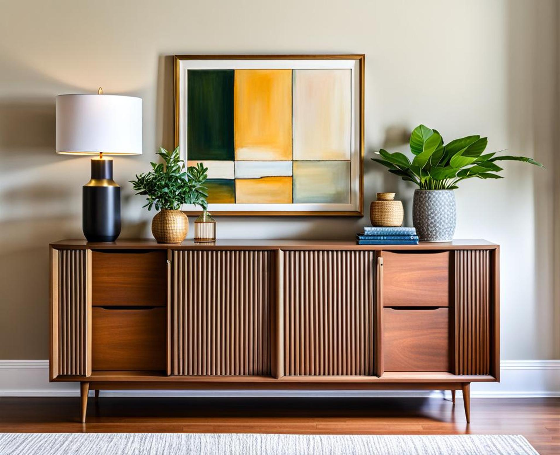 how to decorate a credenza