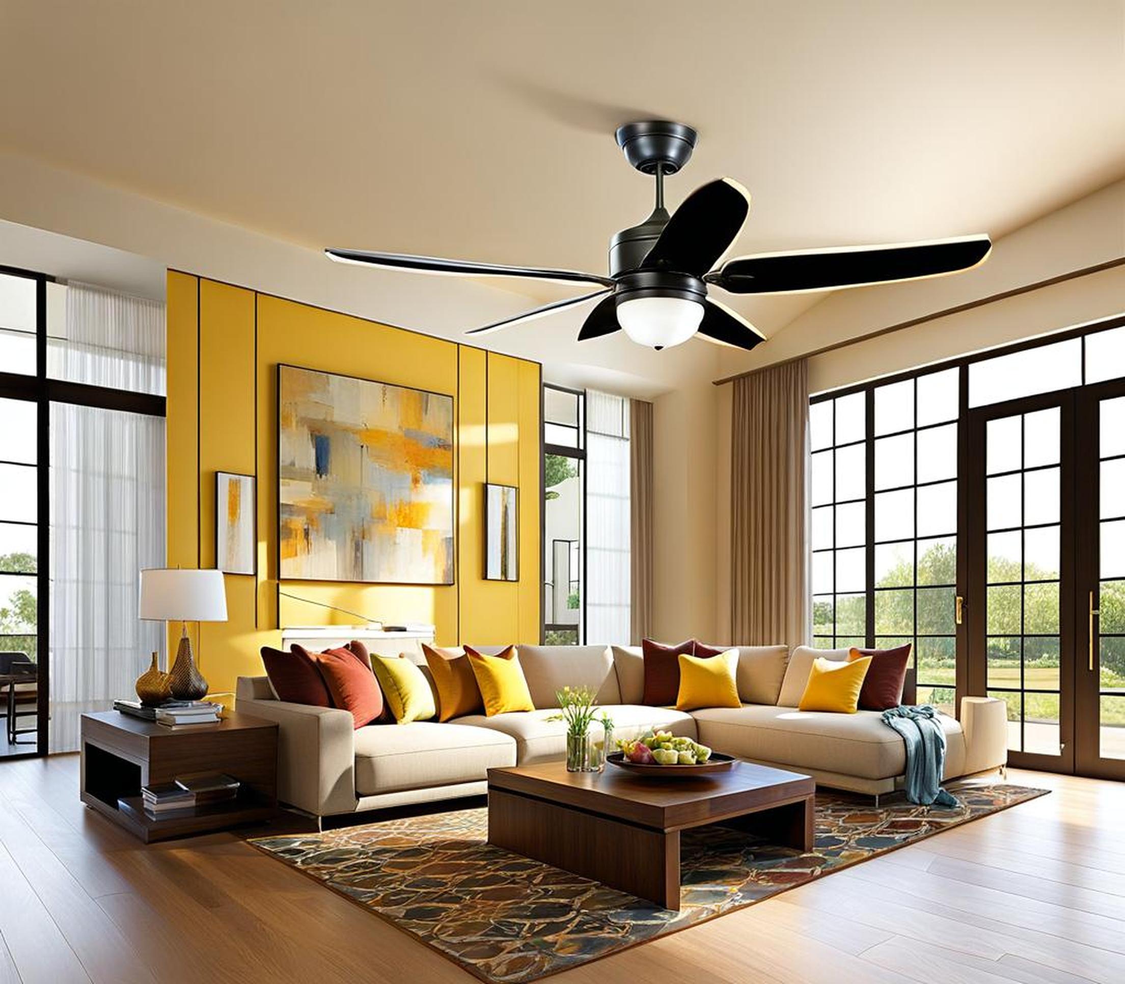 what size ceiling fan for living room