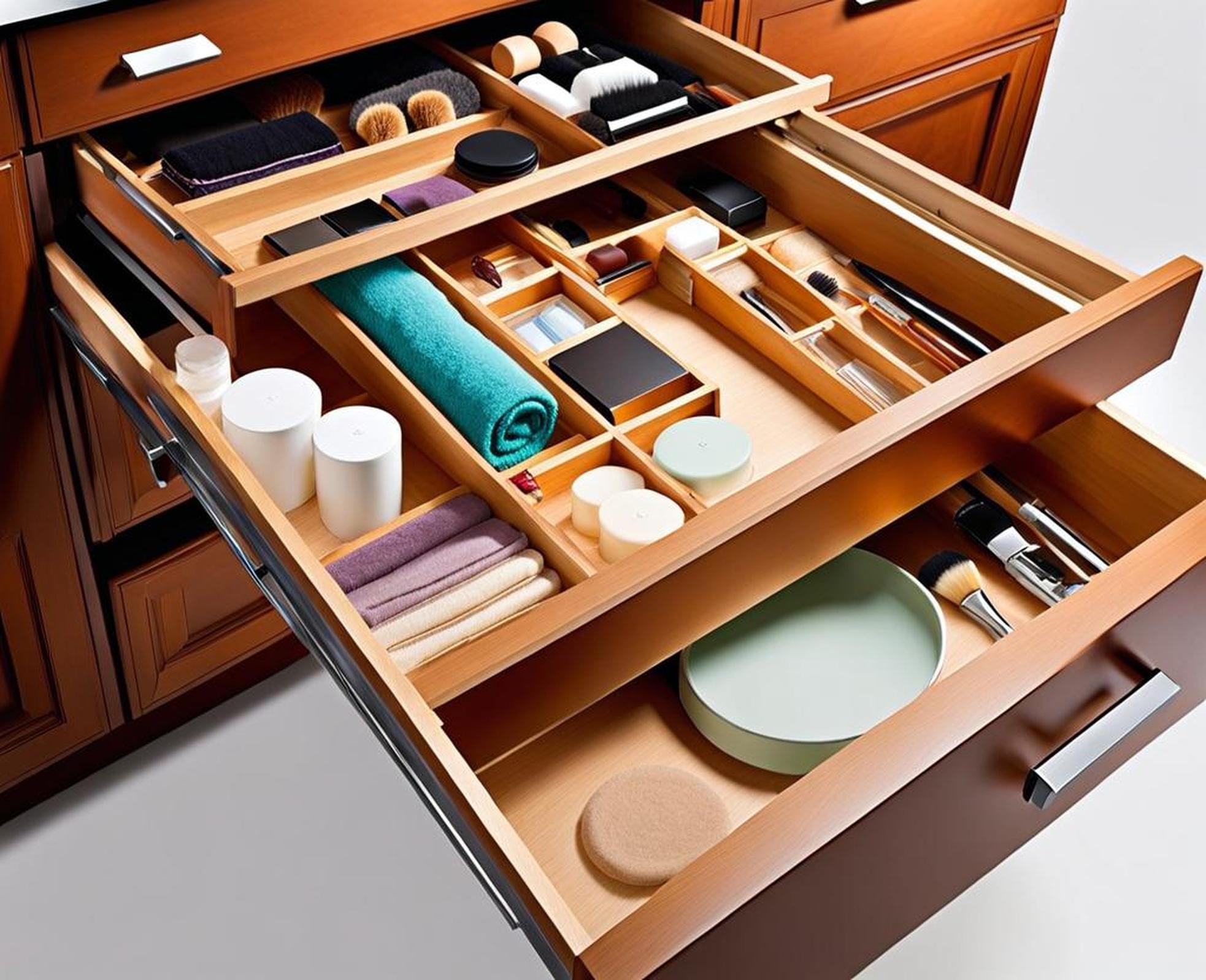 how to organize a bathroom drawer