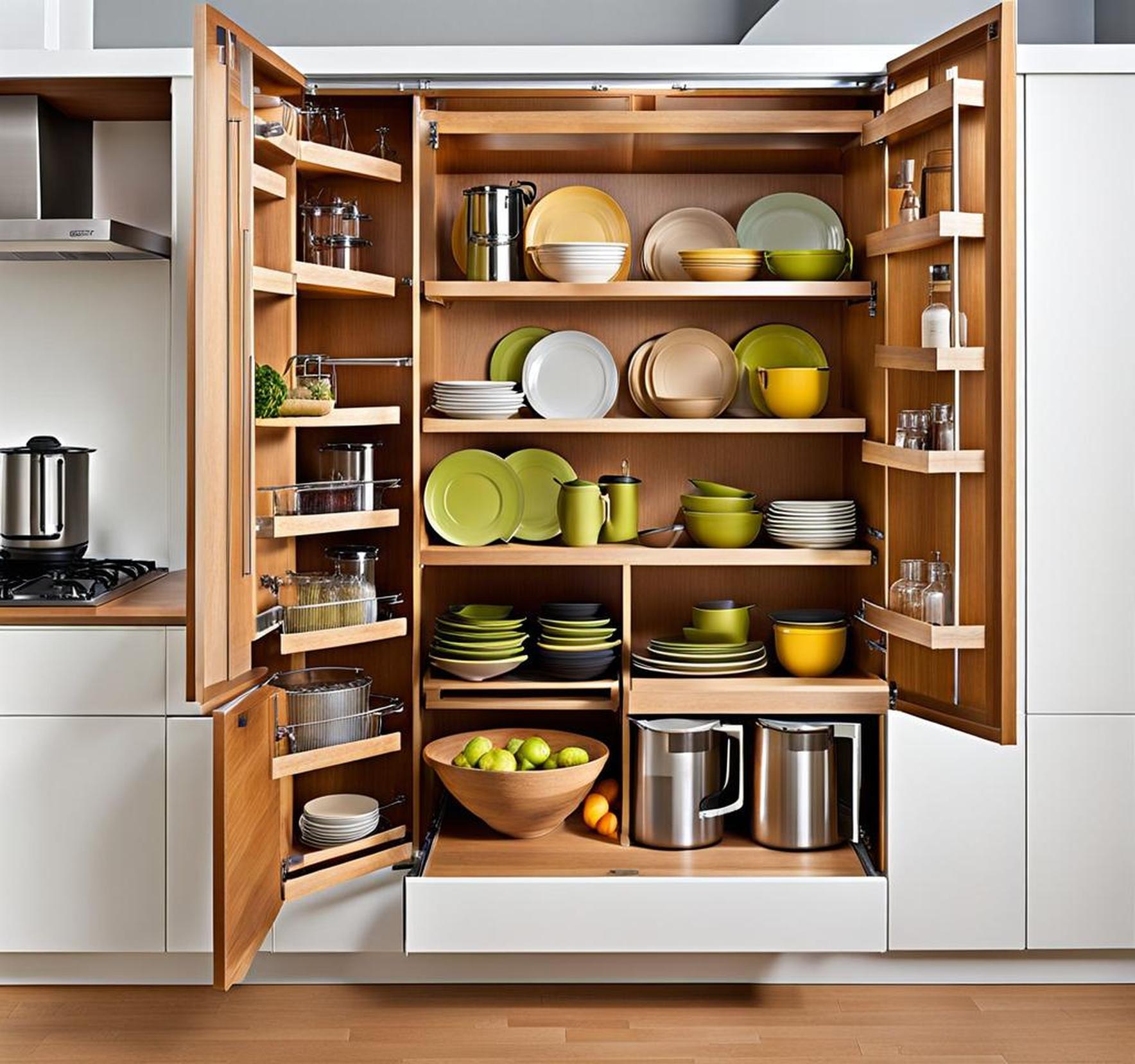 narrow kitchen cabinet storage ideas