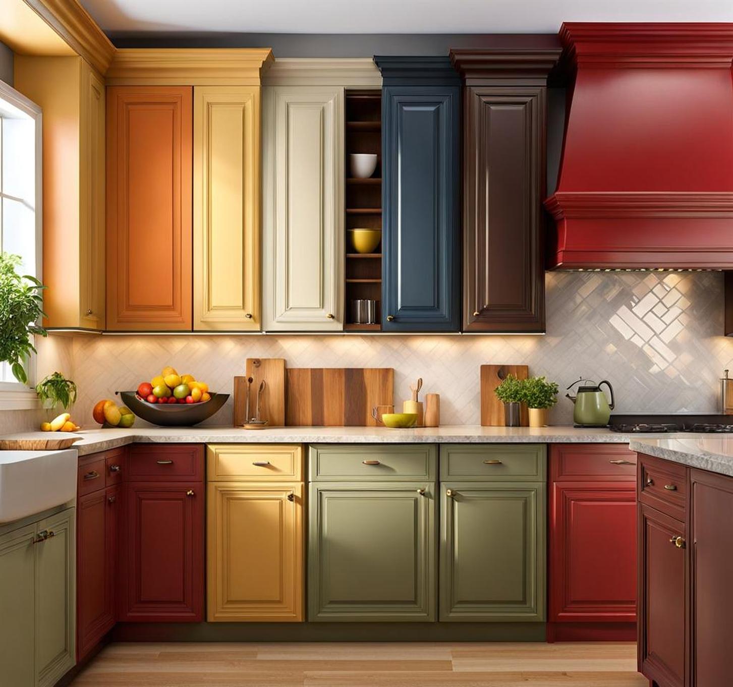 different colors of kitchen cabinets