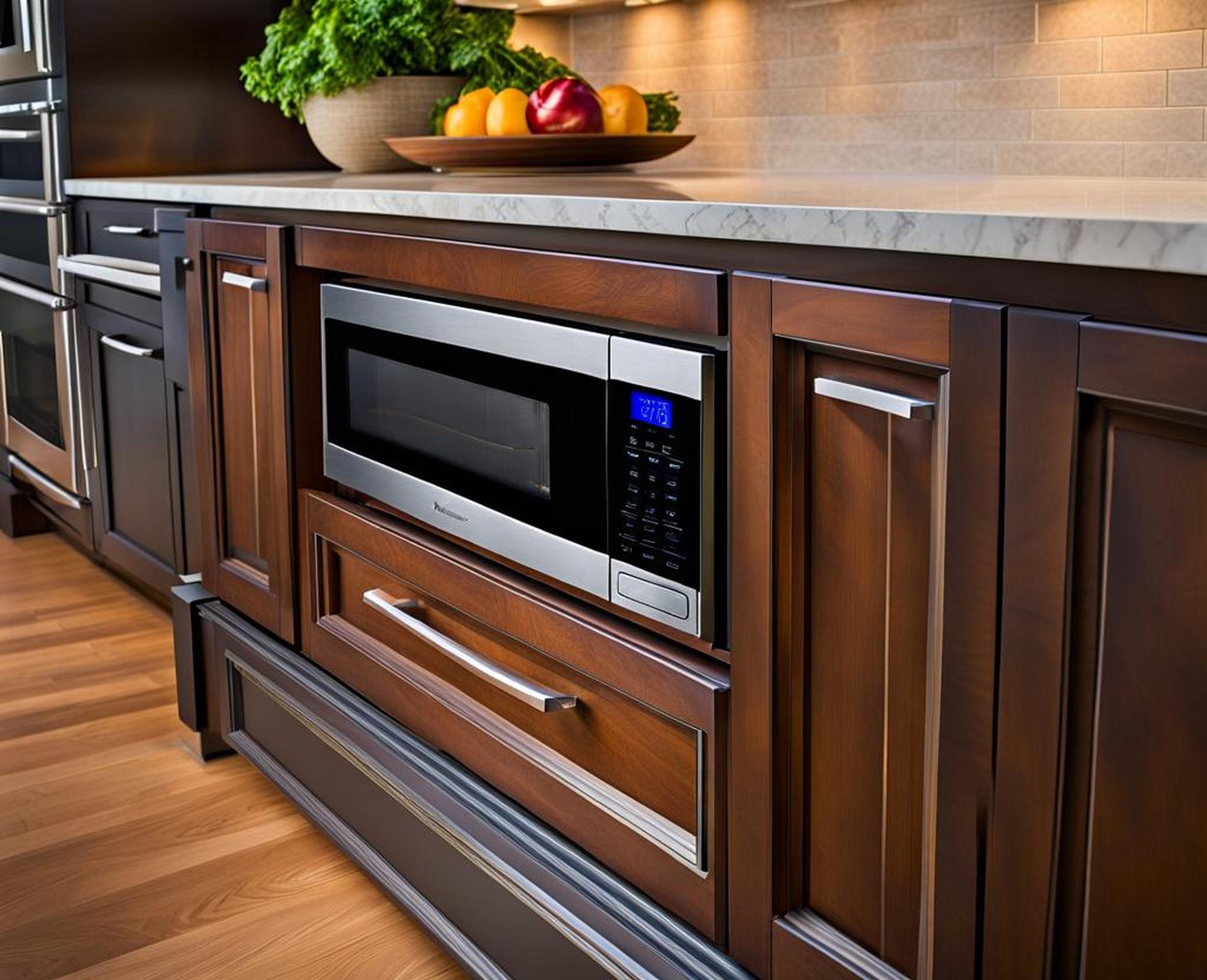 microwave drawer in kitchen island