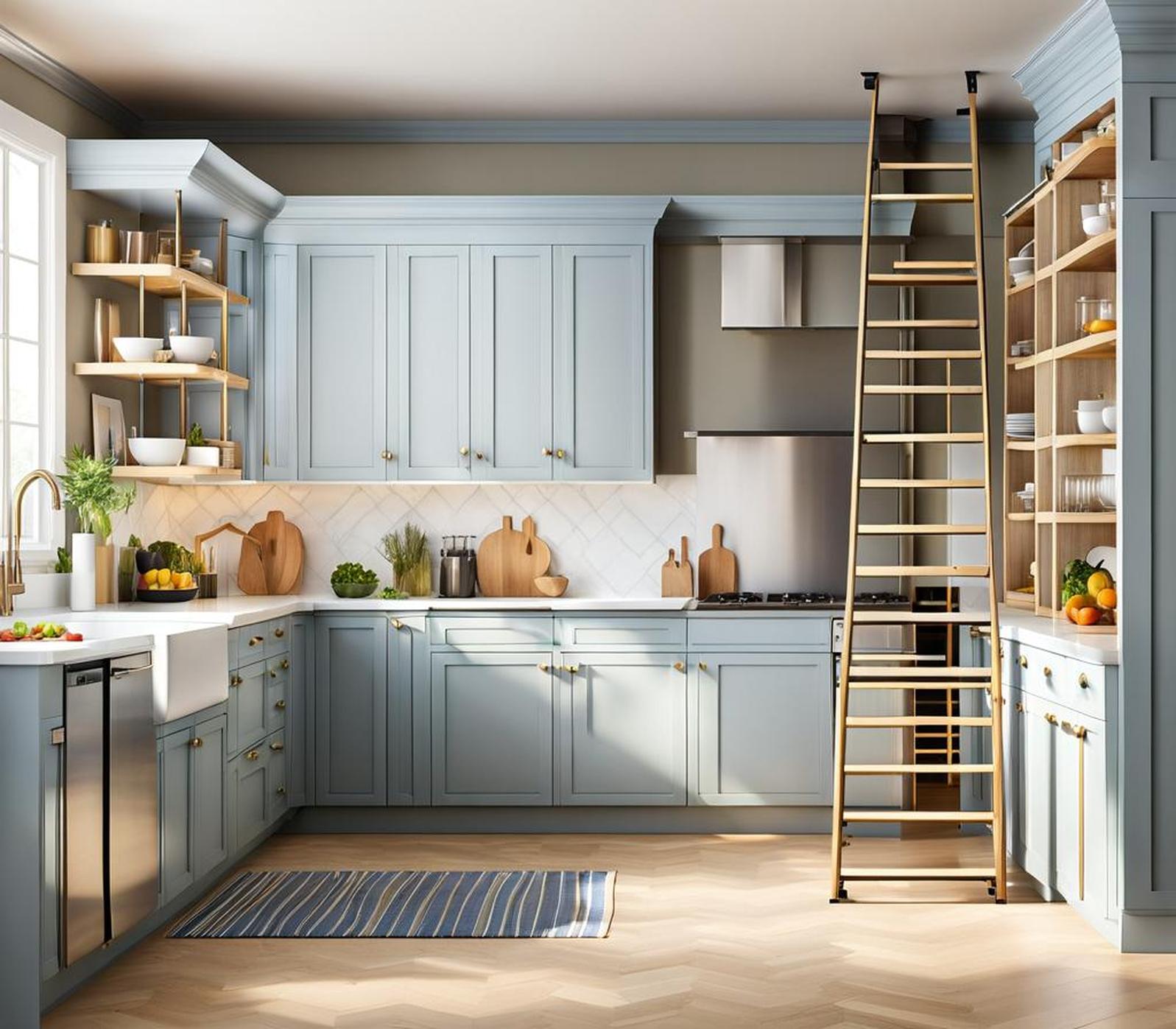 ladder for kitchen cabinets