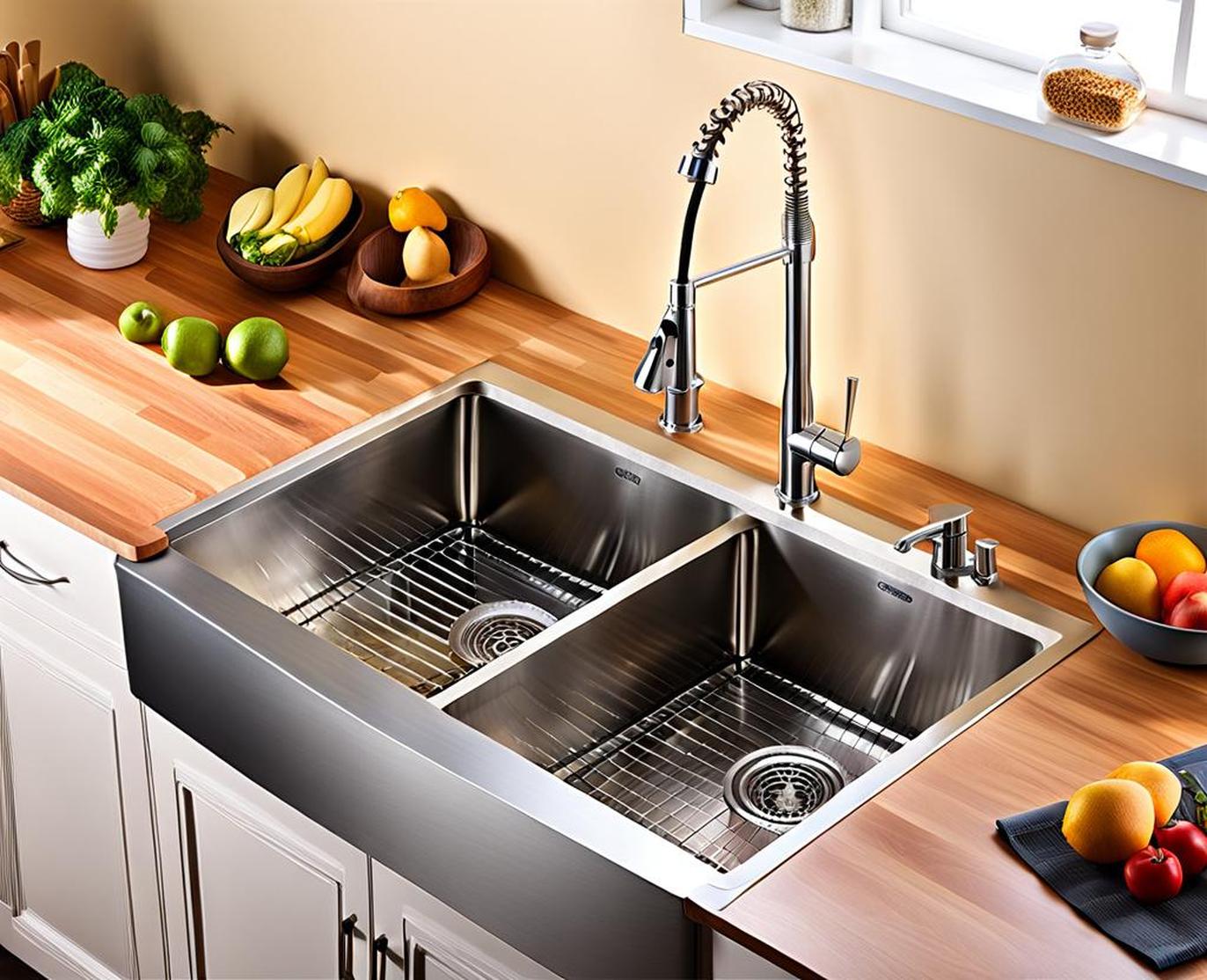 standard kitchen sink depth