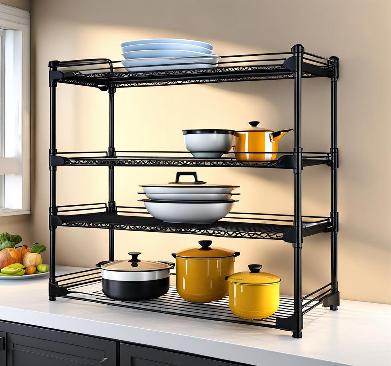 small wire shelf for kitchen