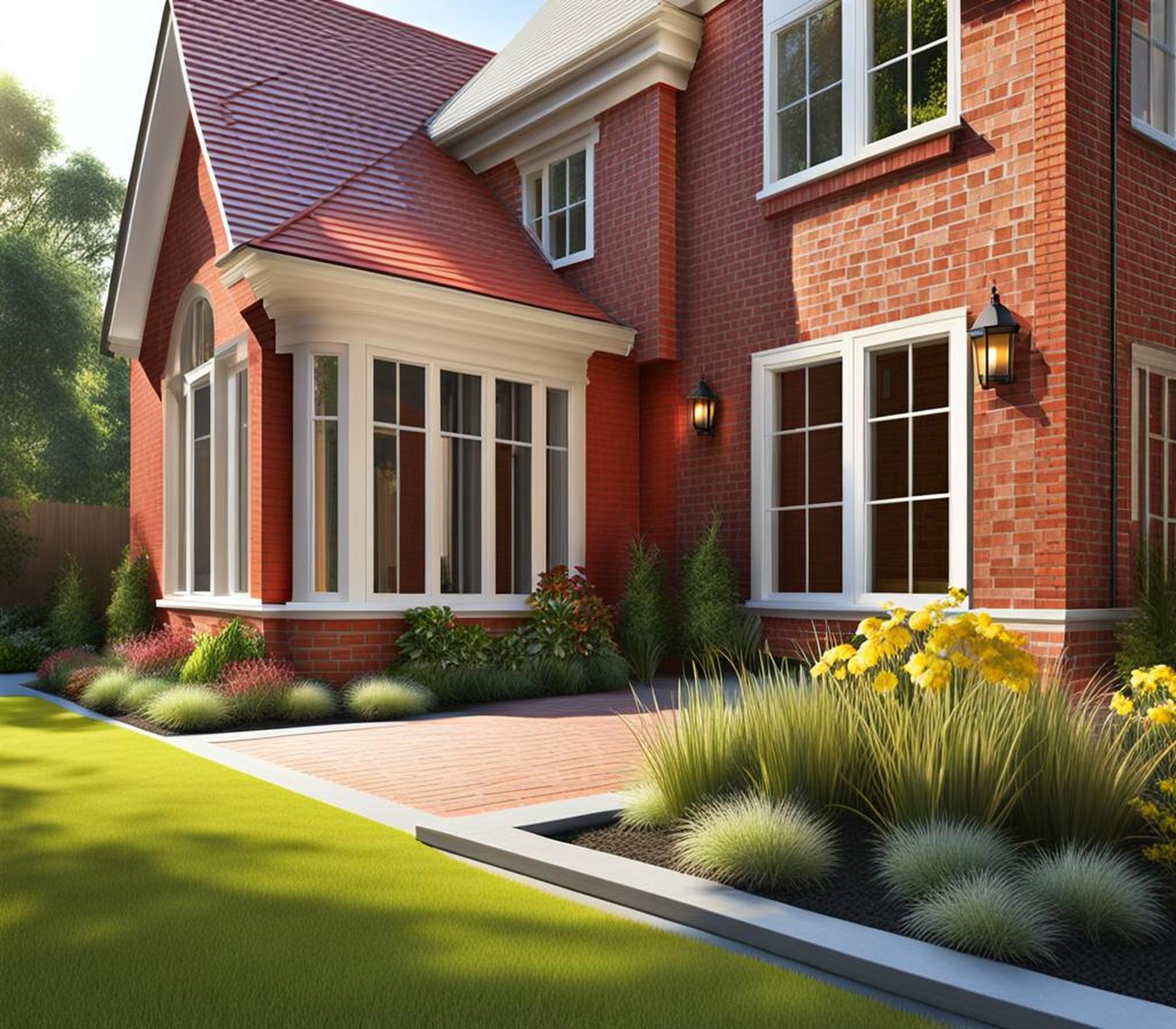 red brick house landscaping ideas