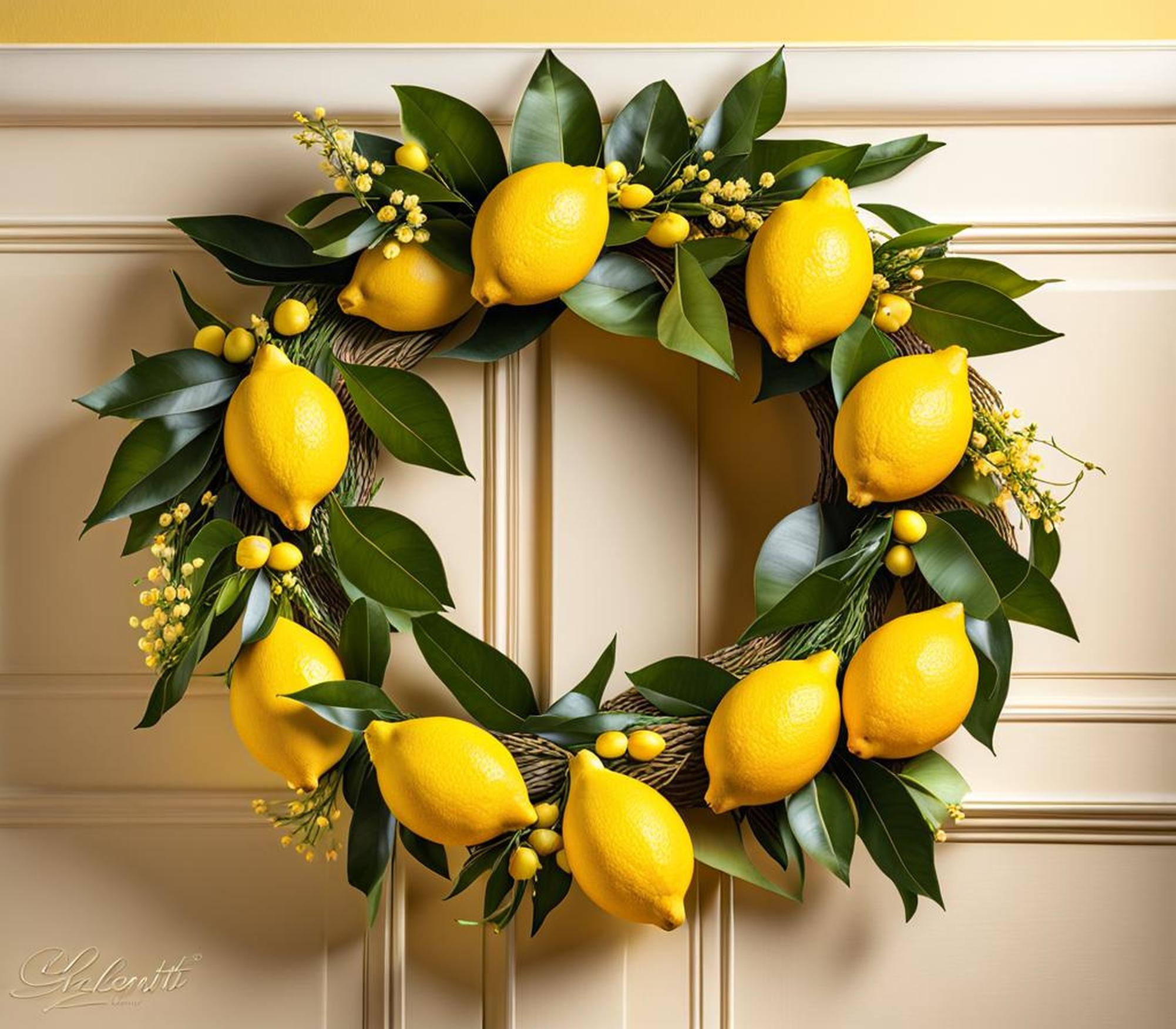lemon wreaths and home decor