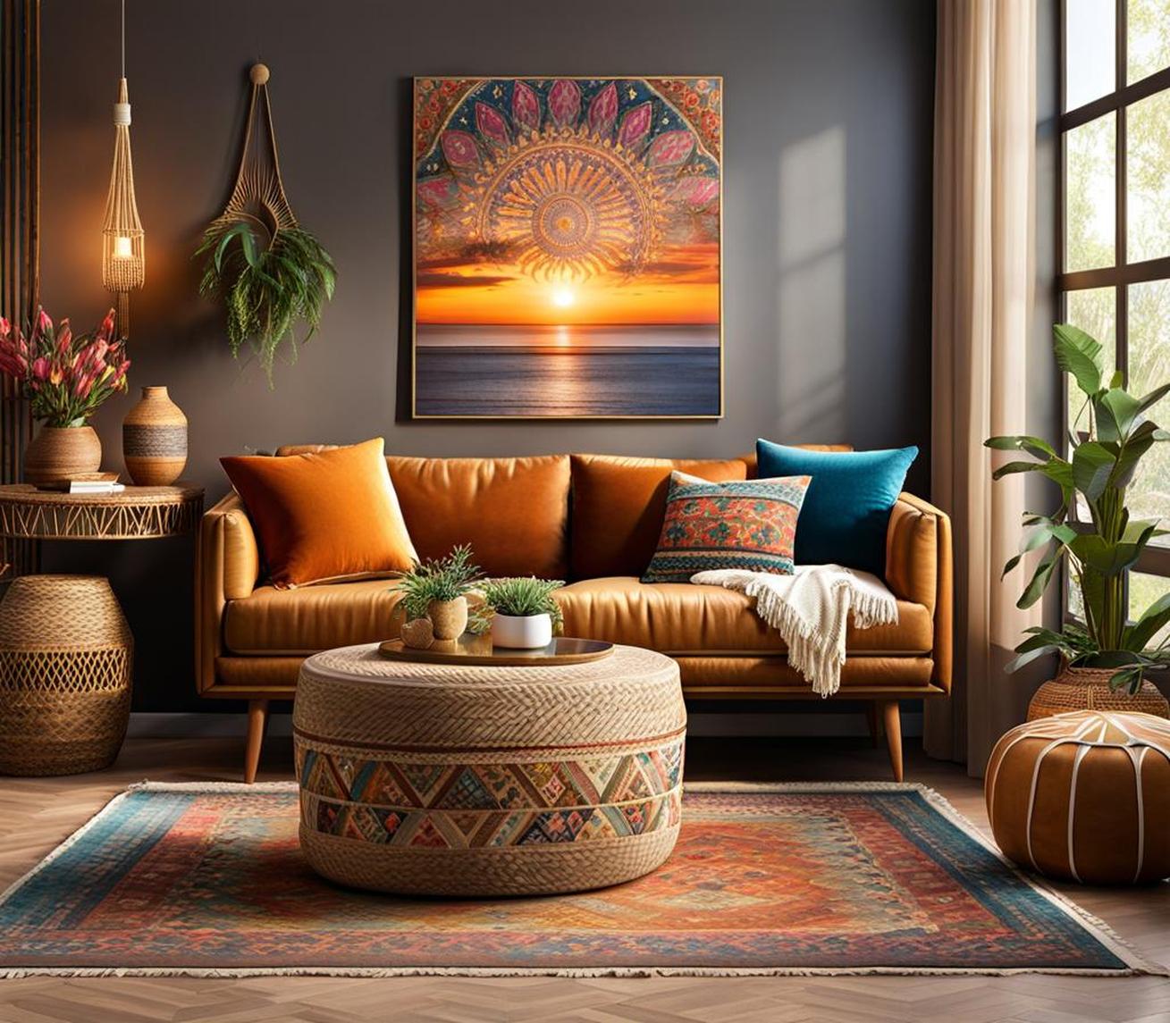 Warm Up Your Living Room with Cozy Boho Style Decorating