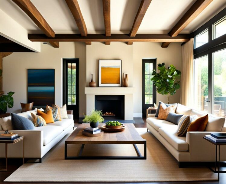 The Complete Guide To Styling Wood Beams In Your Living Room ...