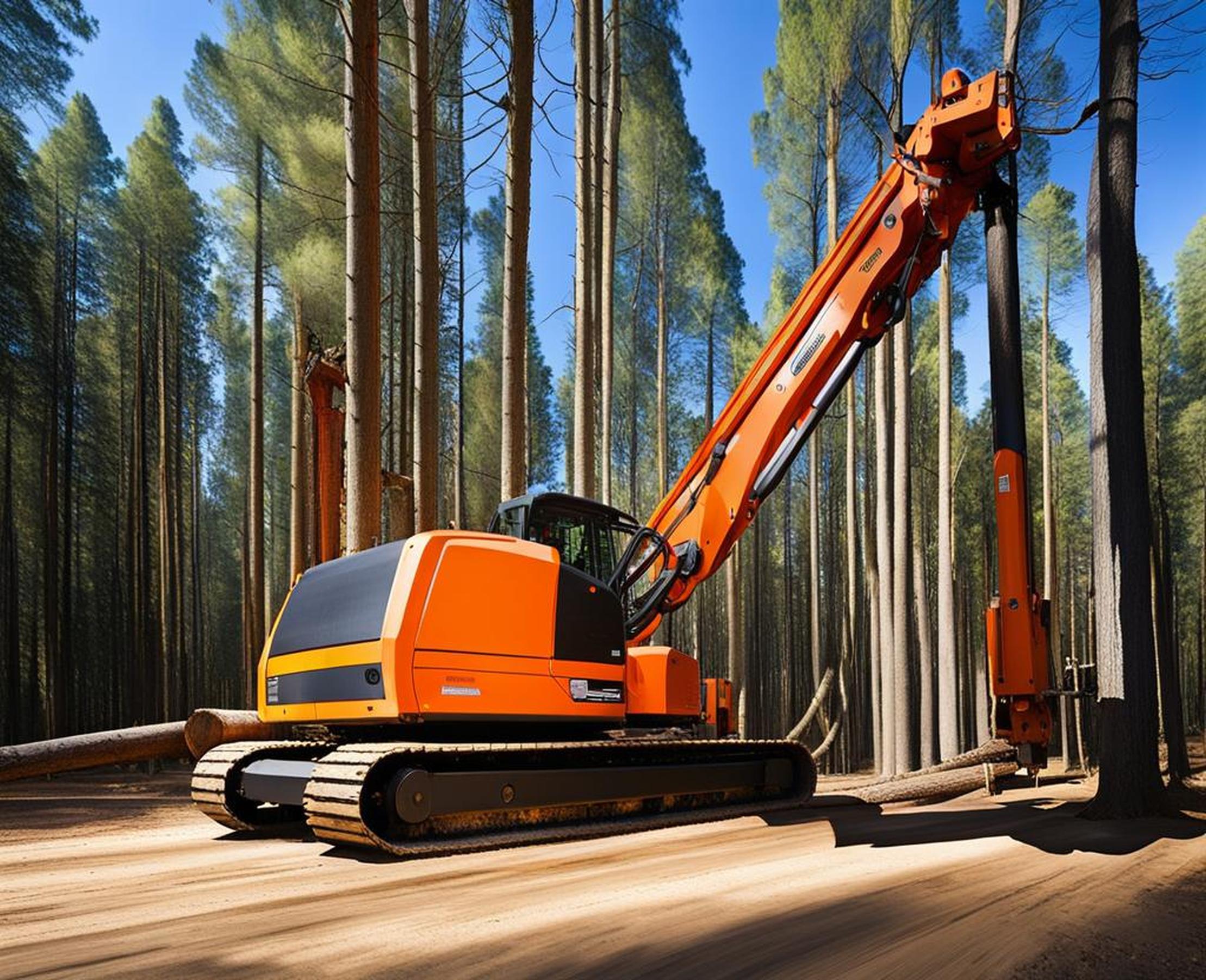 Putting The Lumberjack Tree Harvester Attachment To Work