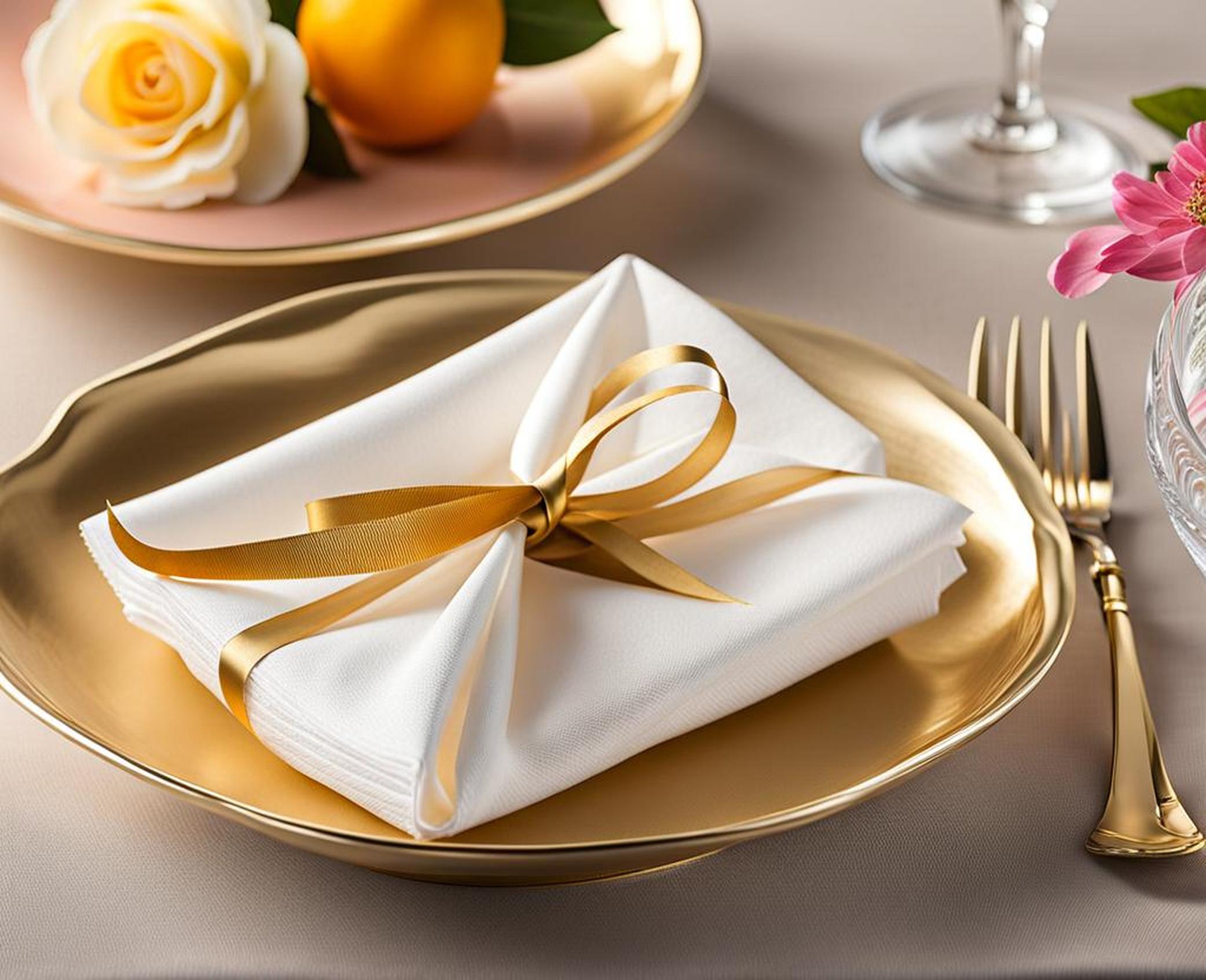 folding napkins for wedding