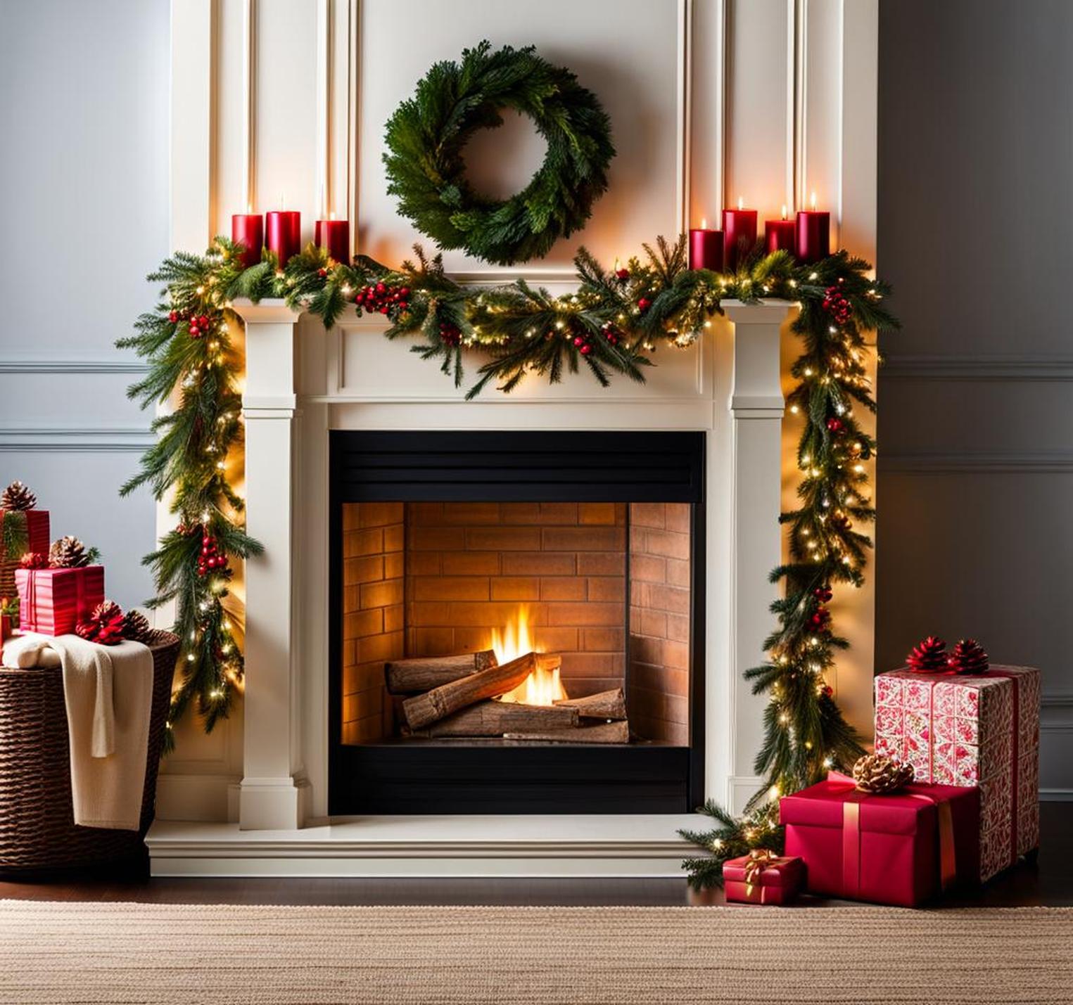 how to put garland on mantle