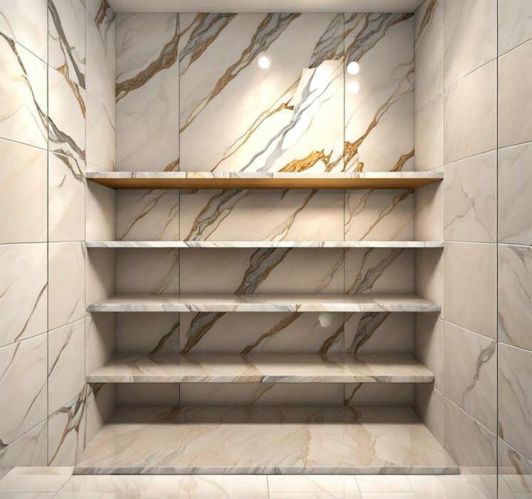 Make Your Shower Captivating With a Marble Niche Shelf