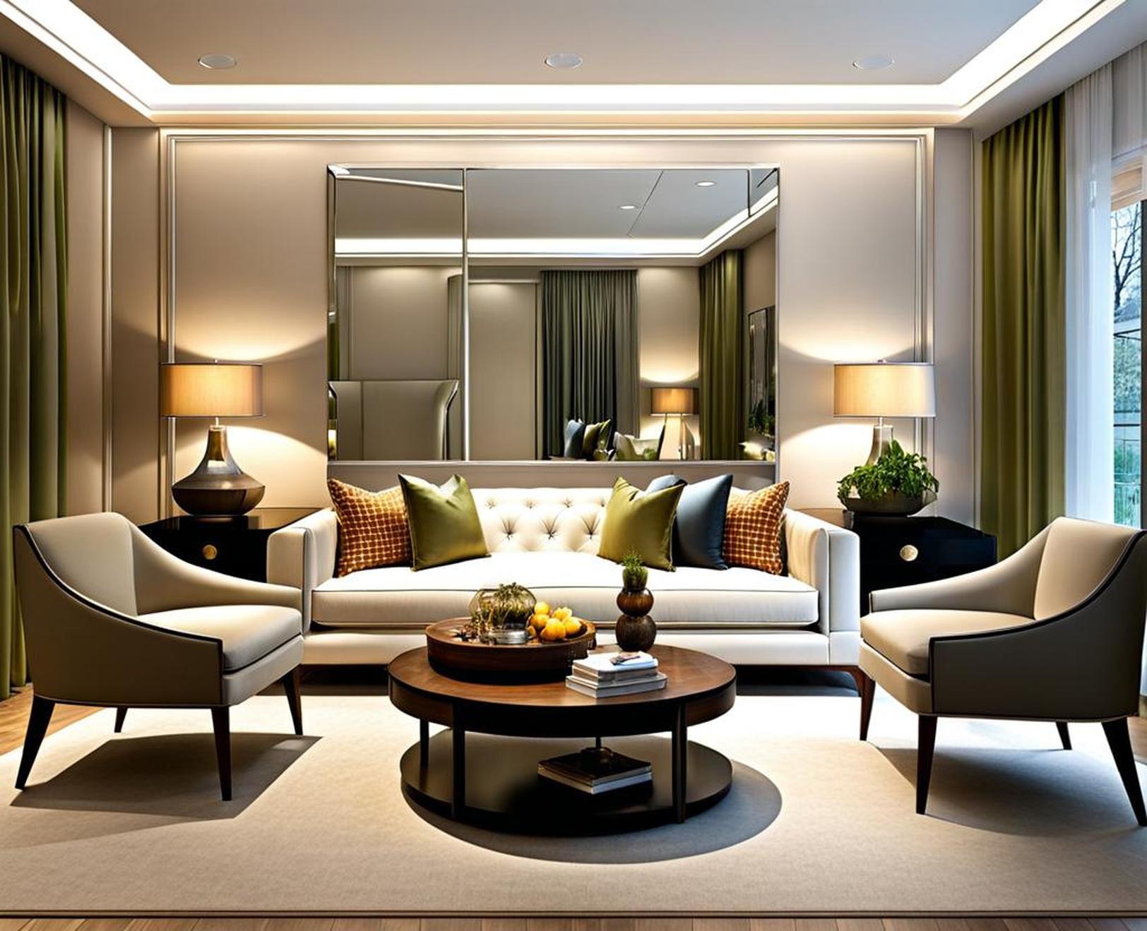 Cleverly Using Mirrors to Visually Enlarge Small Living Rooms